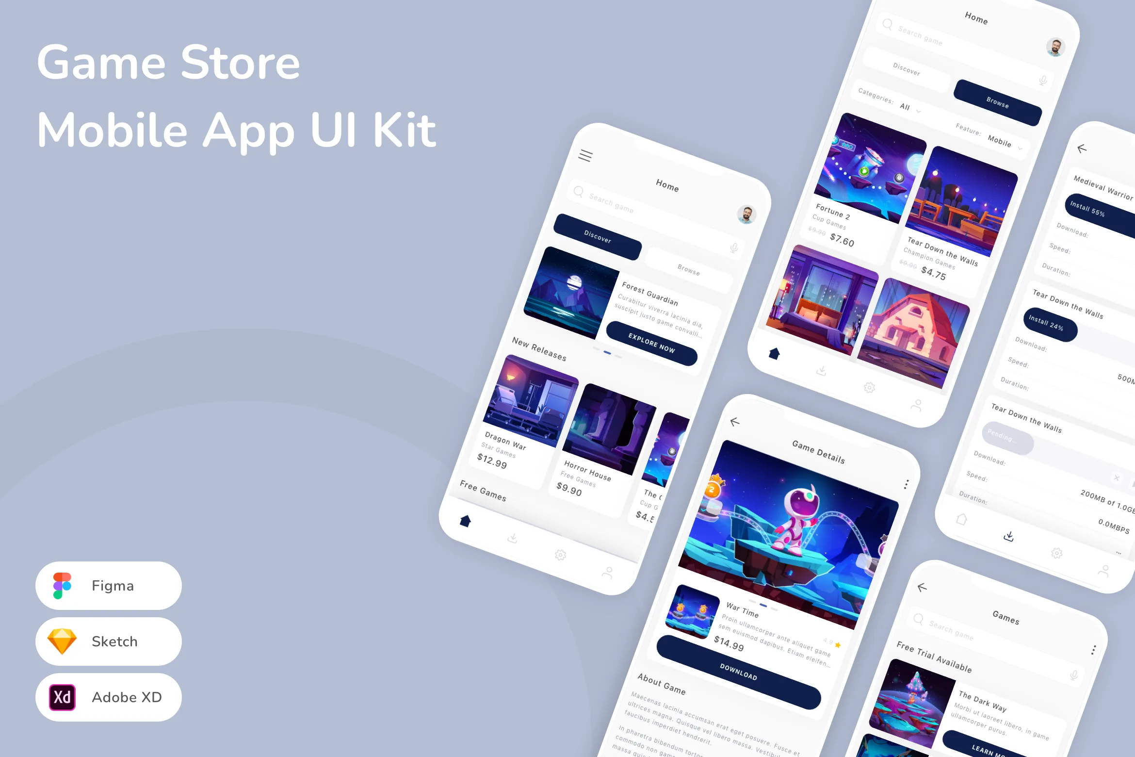 Game Store Mobile App UI Kit