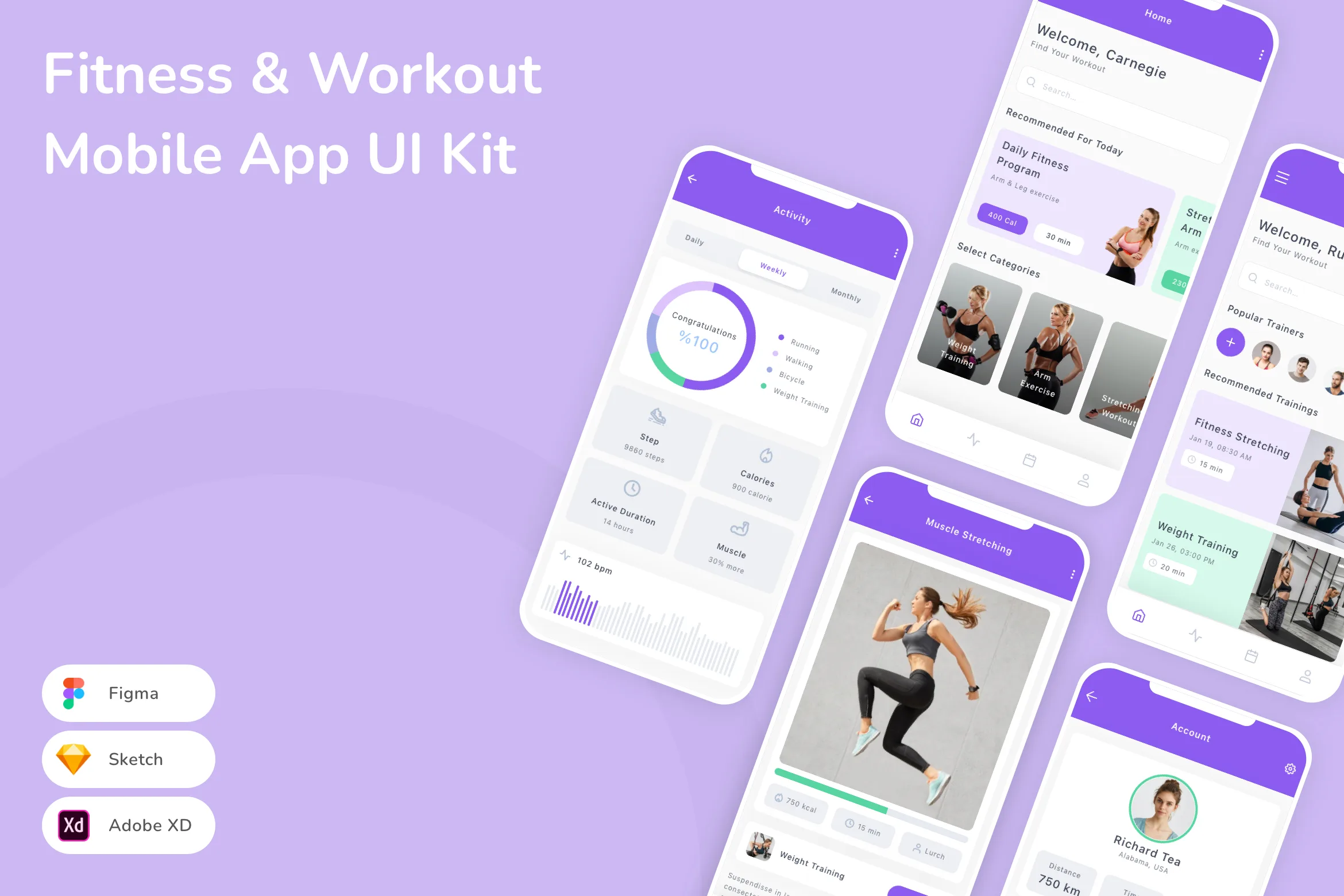 Fitness & Workout Mobile App UI Kit