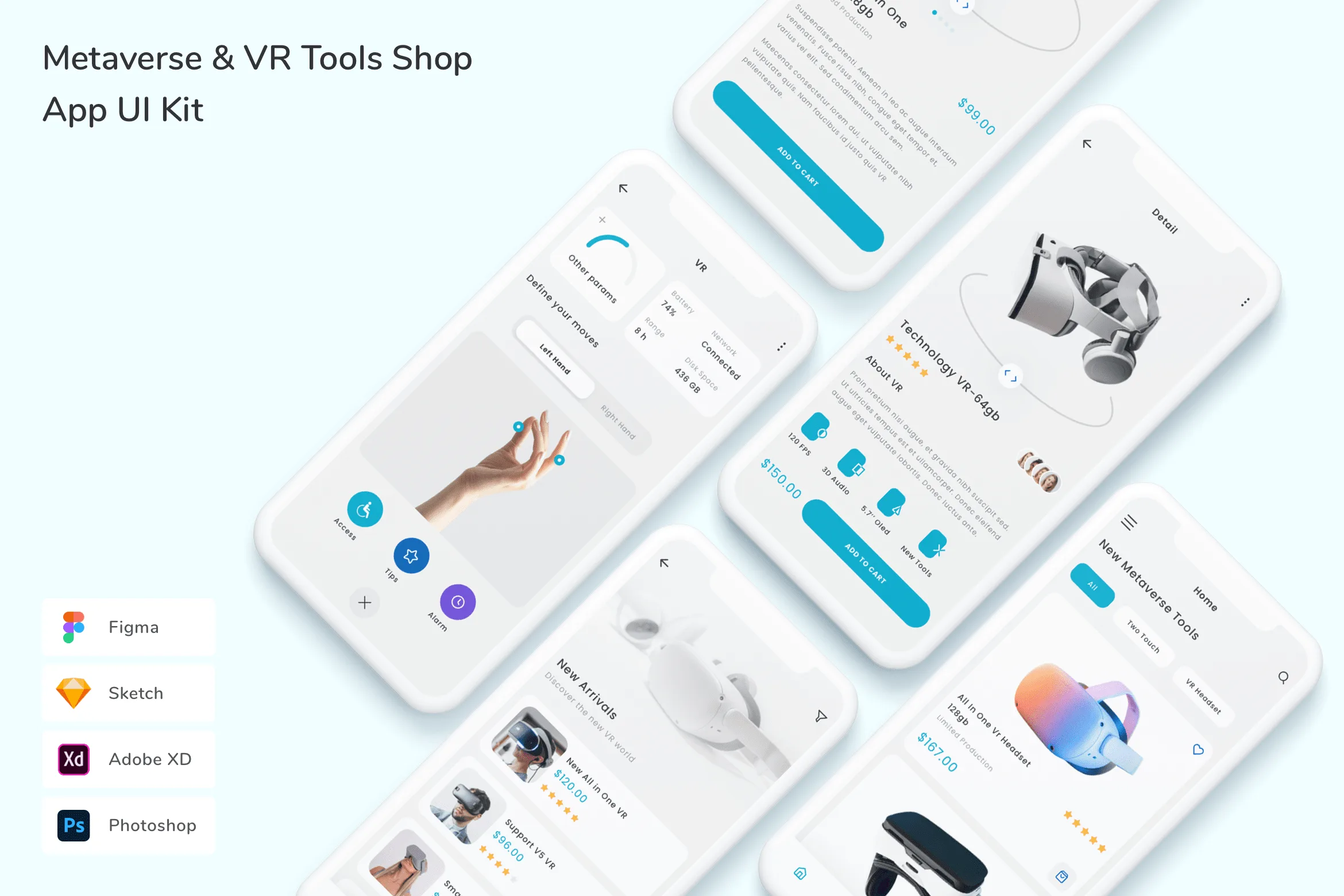 Metaverse & VR Tools Shop App UI Kit