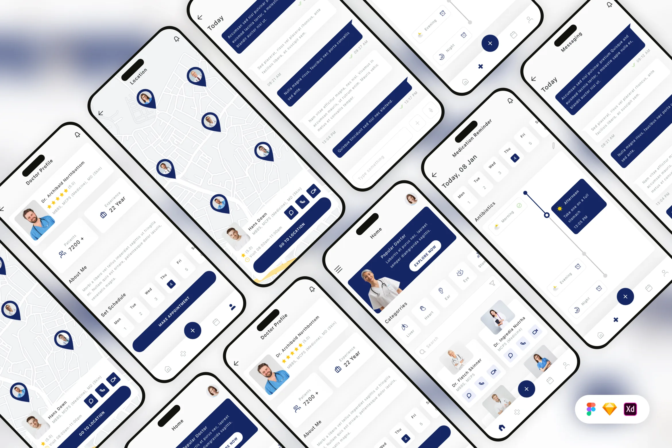 Medical Finder Mobile App UI Kit