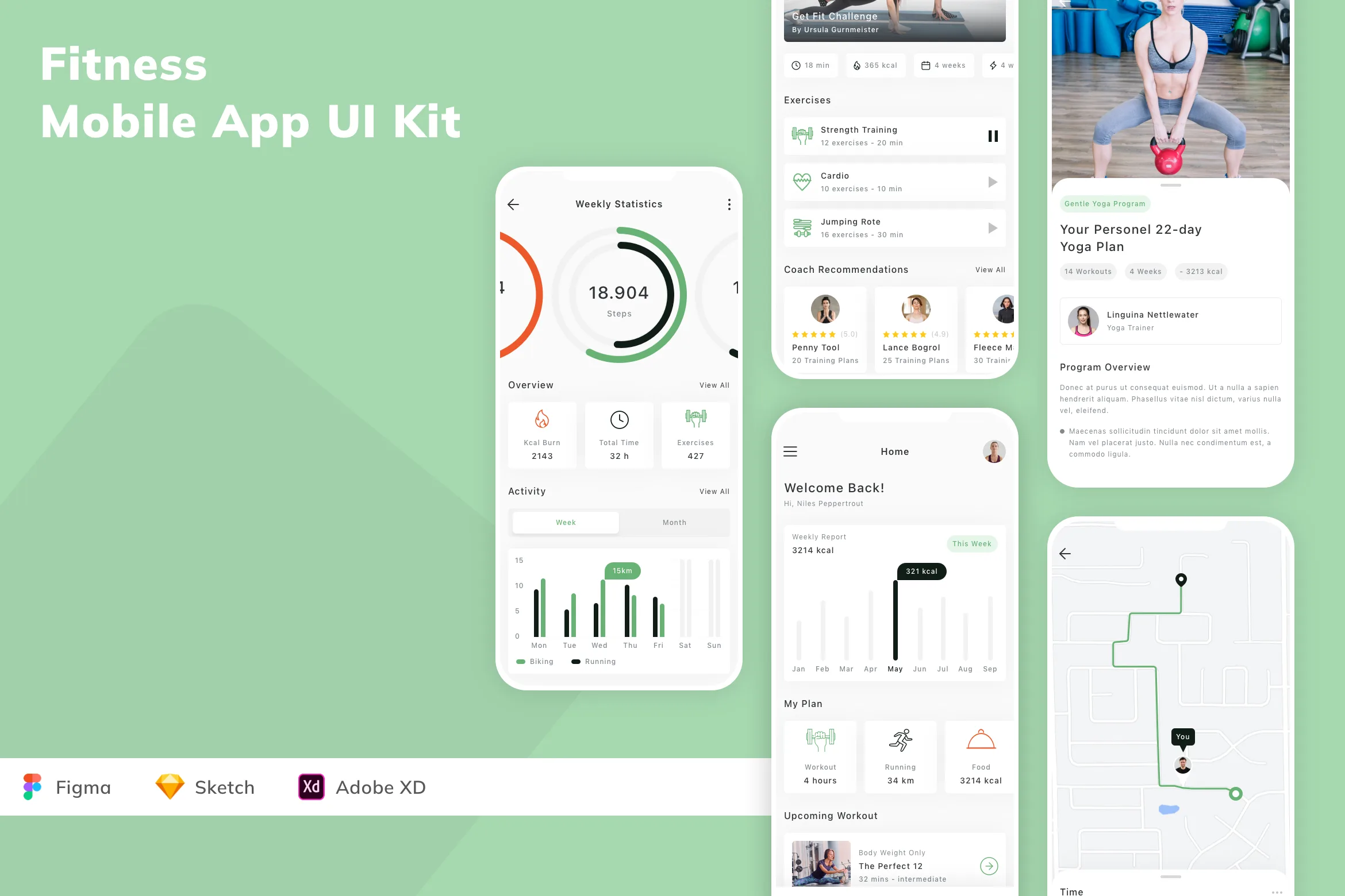 Fitness Mobile App UI Kit