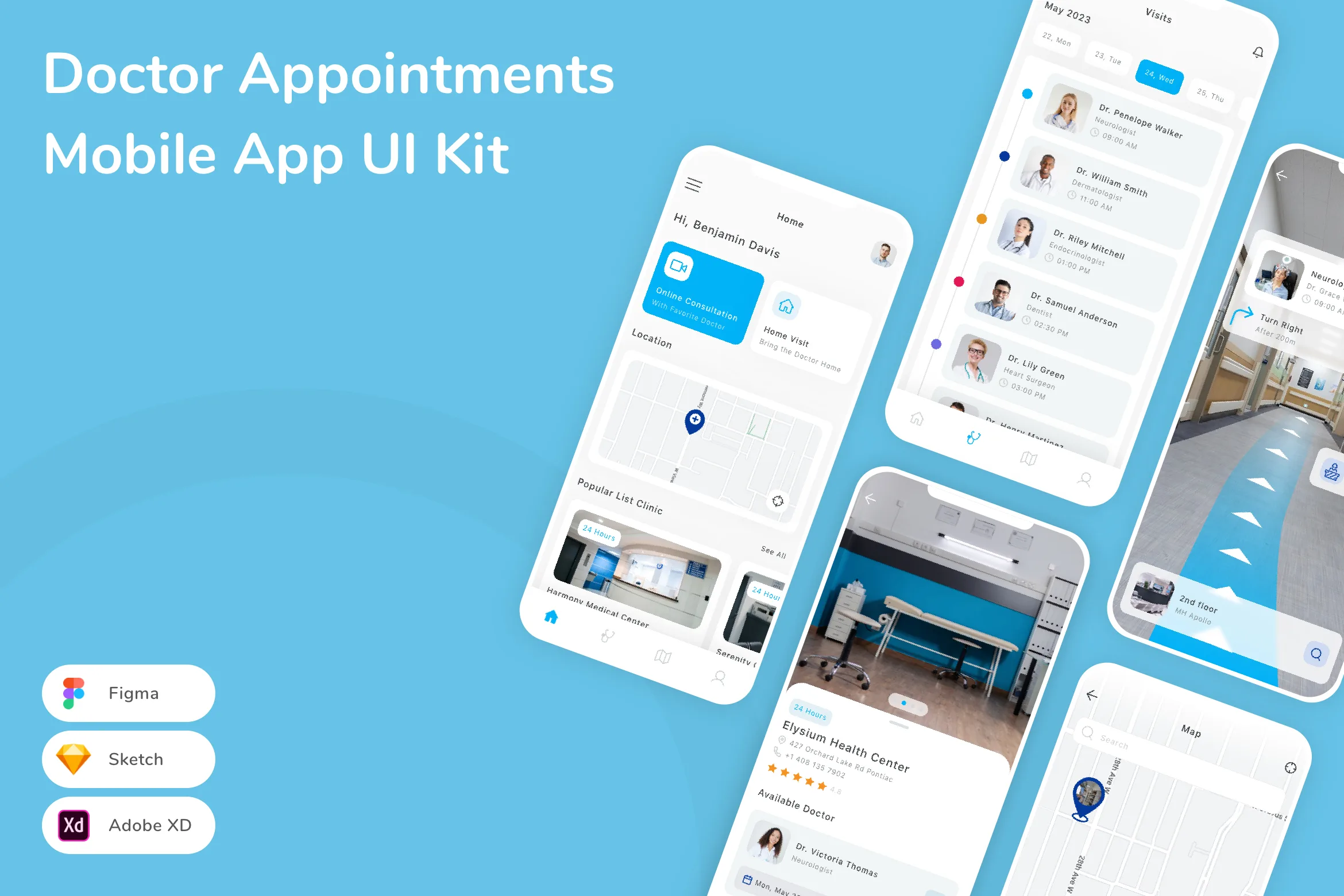 Doctor Appointments Mobile App UI Kit