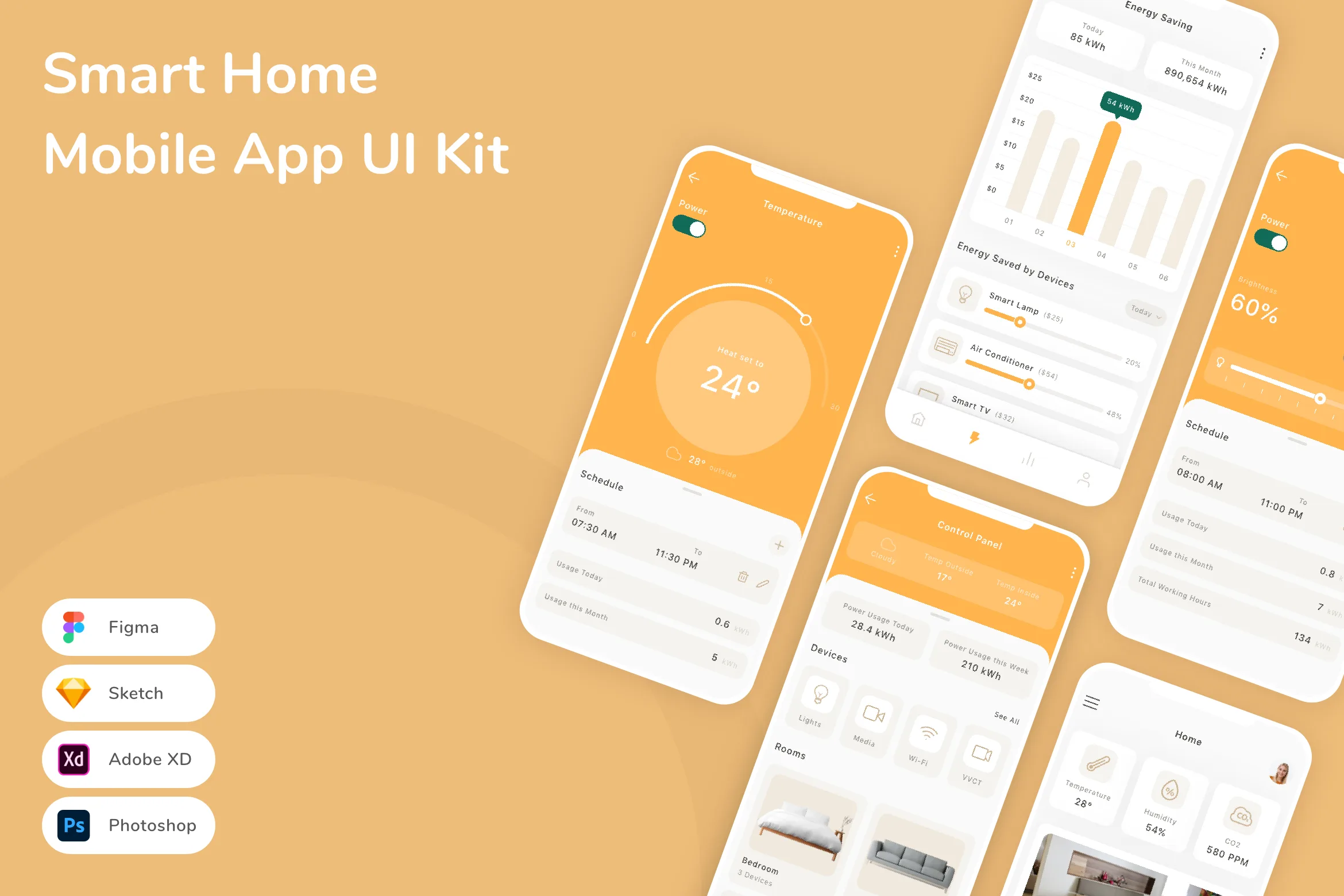 Smart Home Mobile App UI Kit