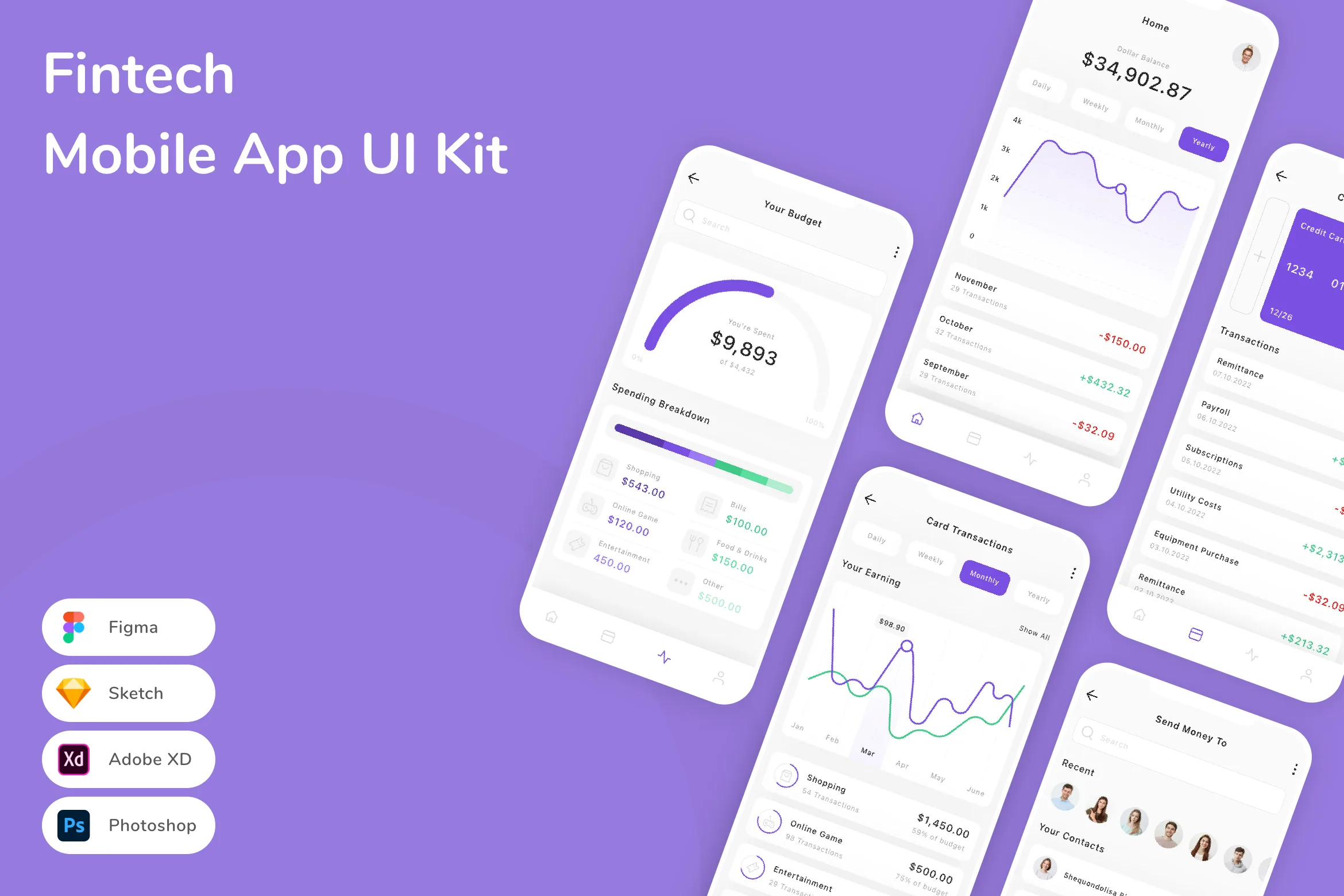 Fintech Mobile App UI Kit