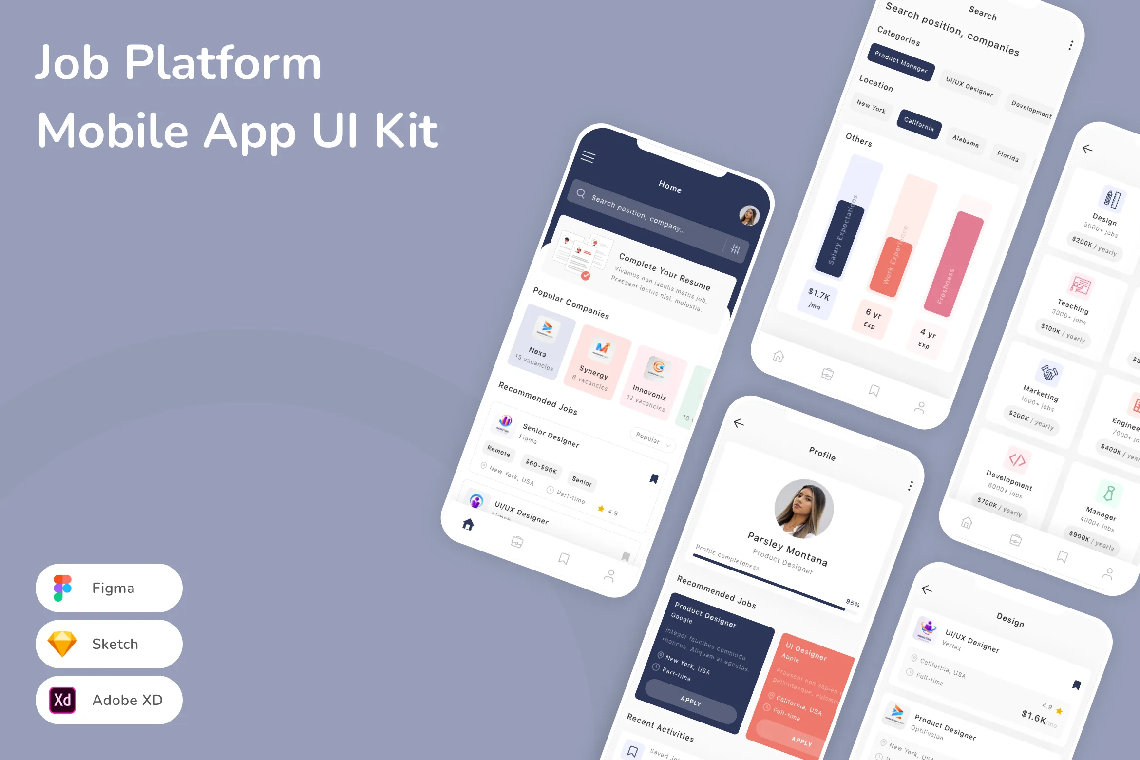Job Platform Mobile App UI Kit