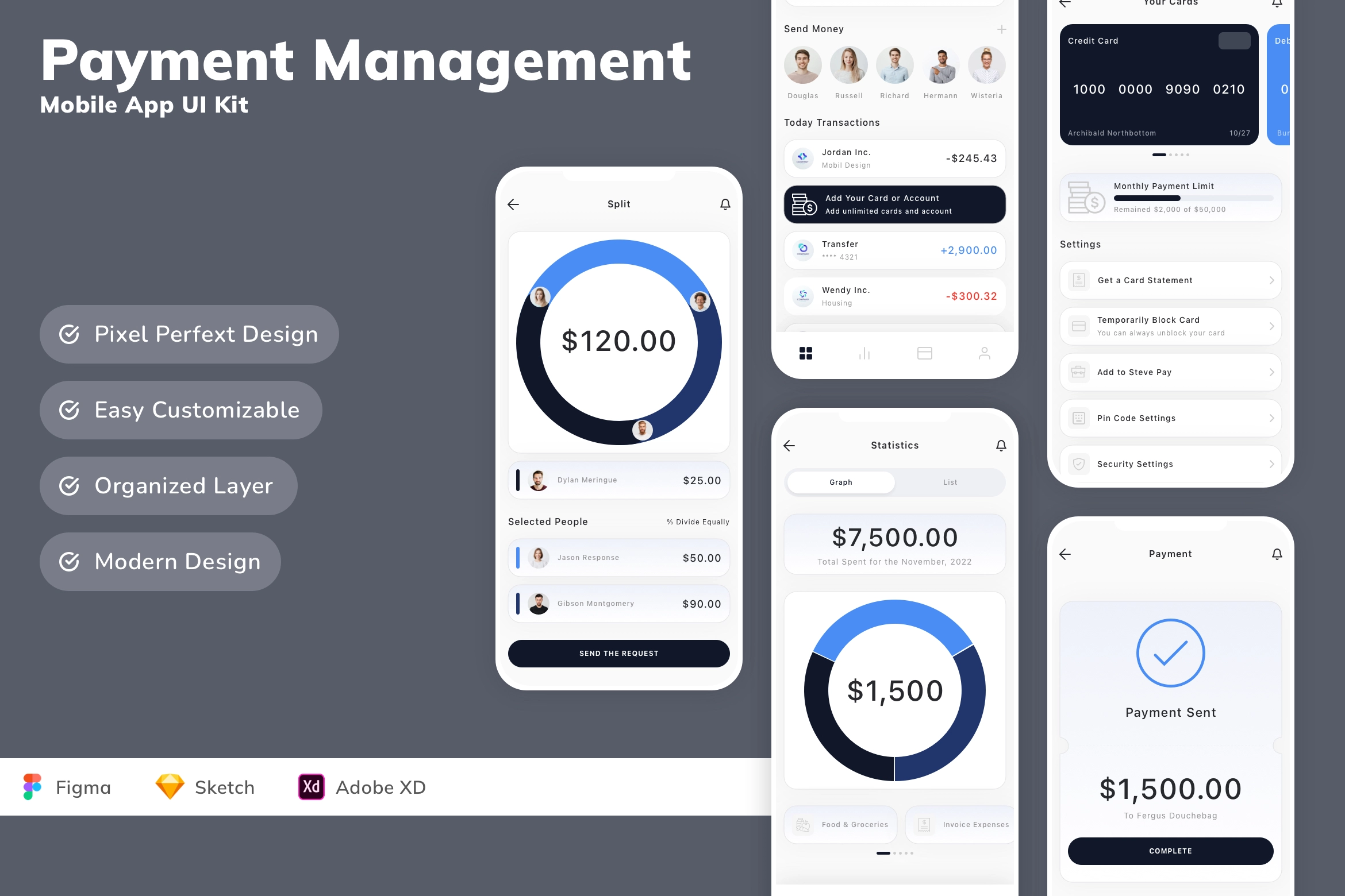 Payment Management Mobile App UI Kit