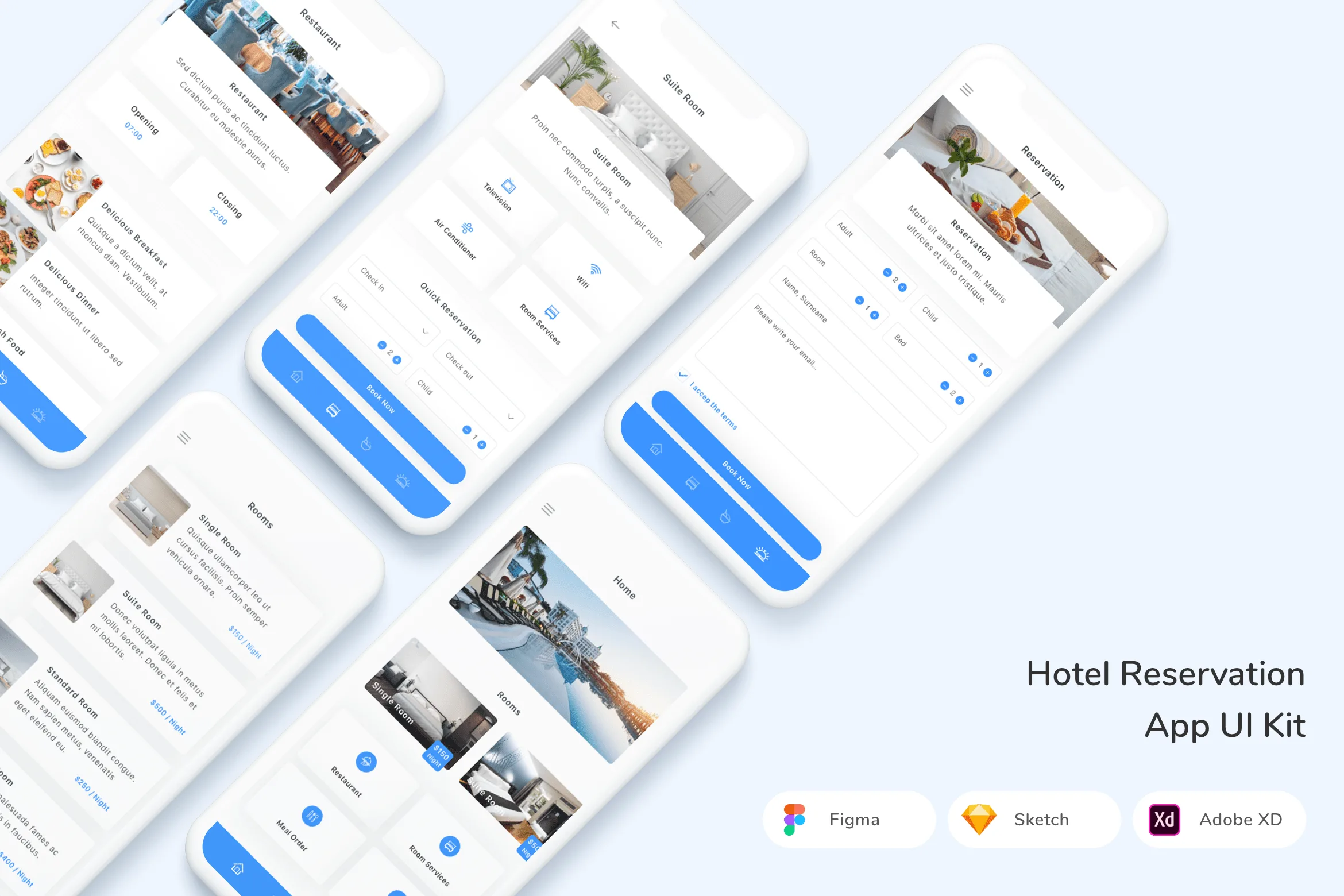 Hotel Reservation App UI Kit