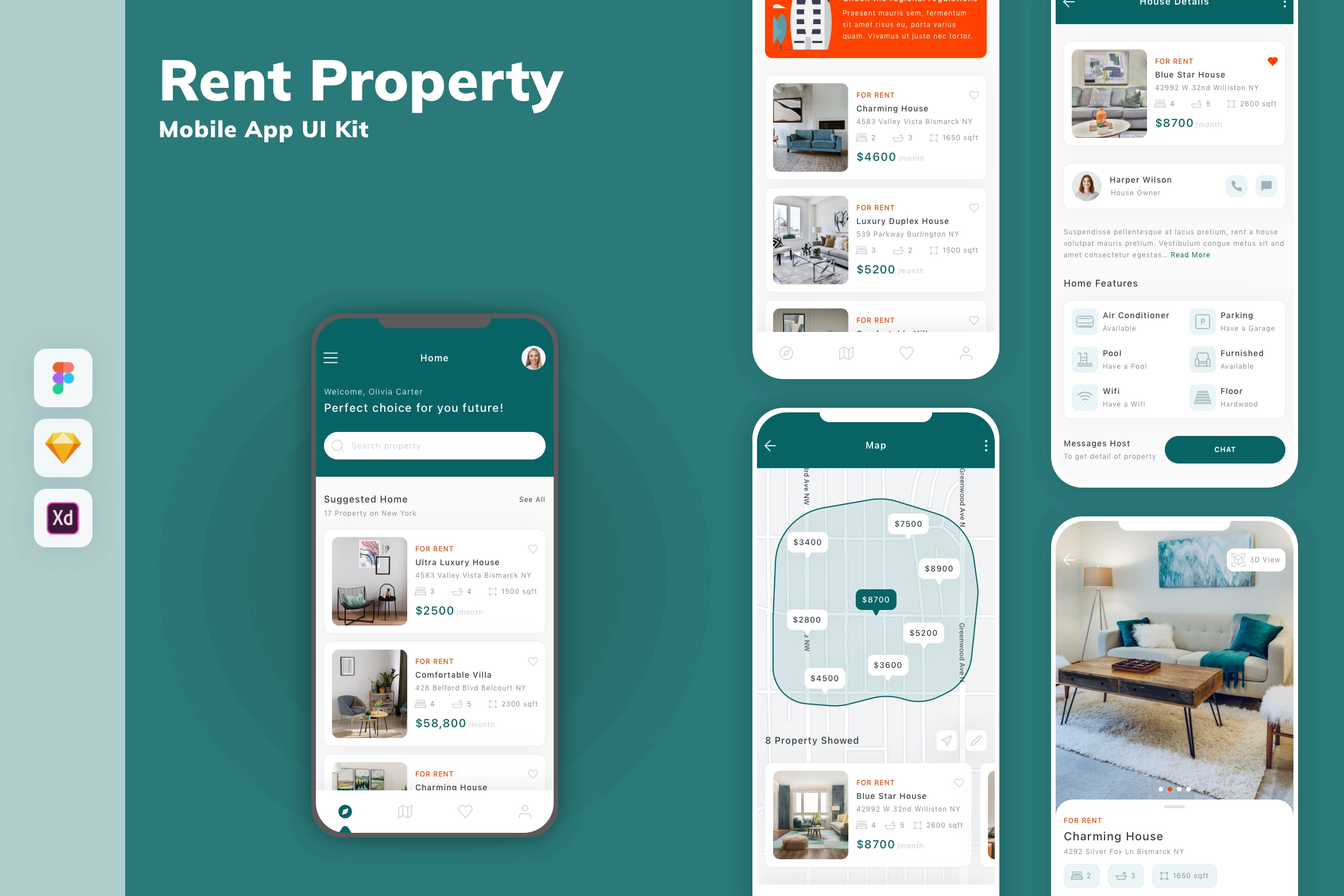 Rent Property Mobile App UI Kit