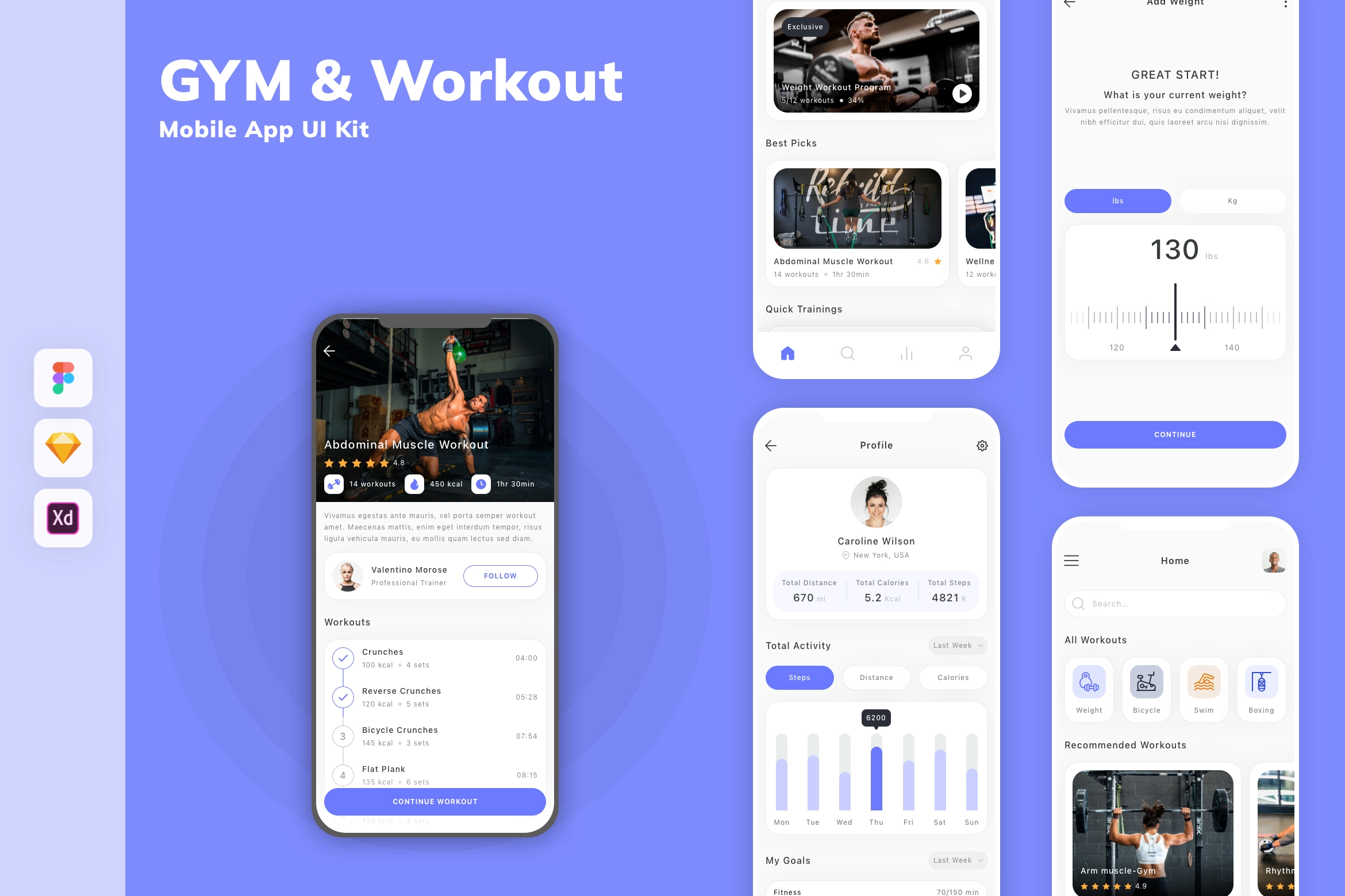 GYM & Workout Mobile App UI Kit