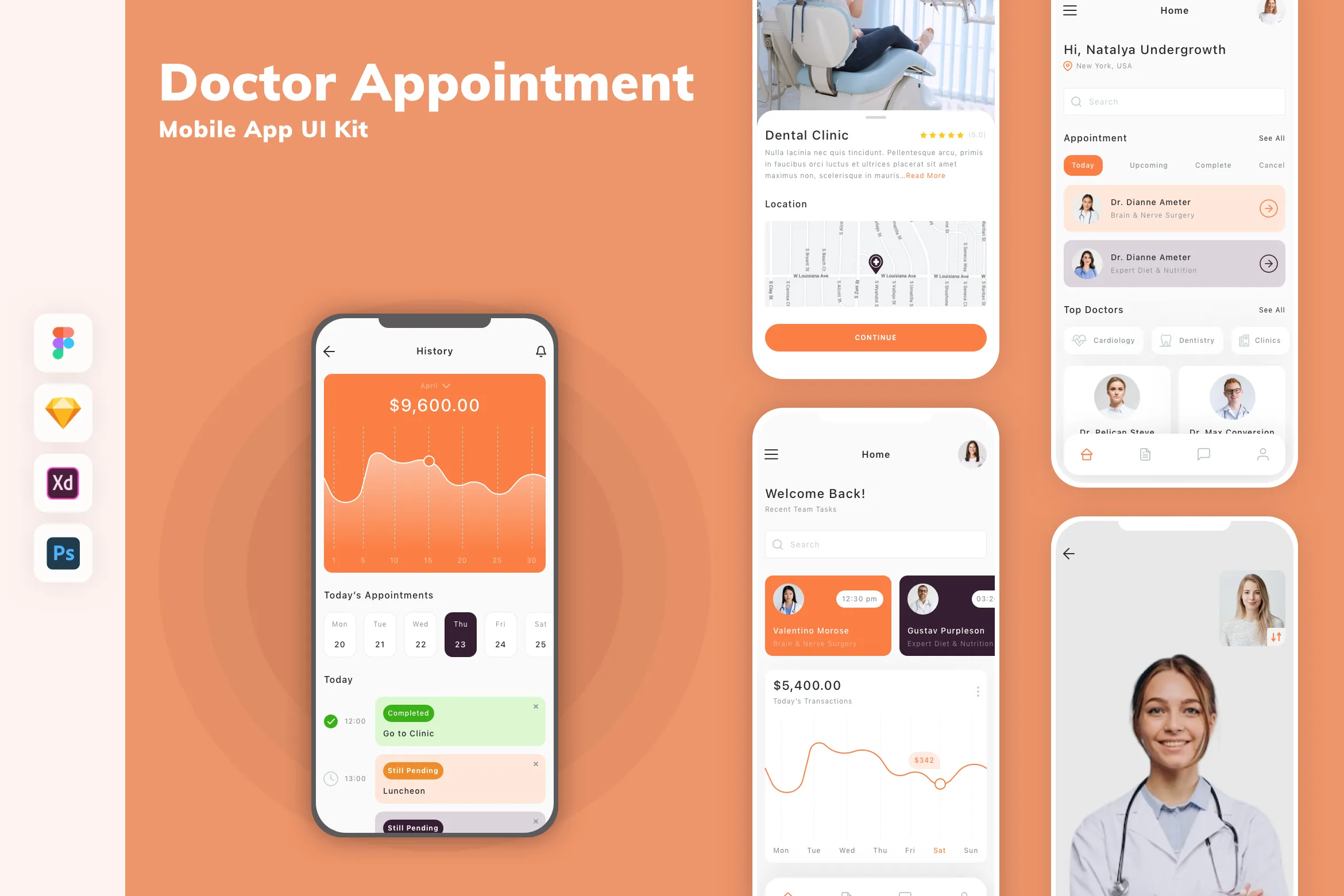 Doctor Appointment Mobile App UI Kit