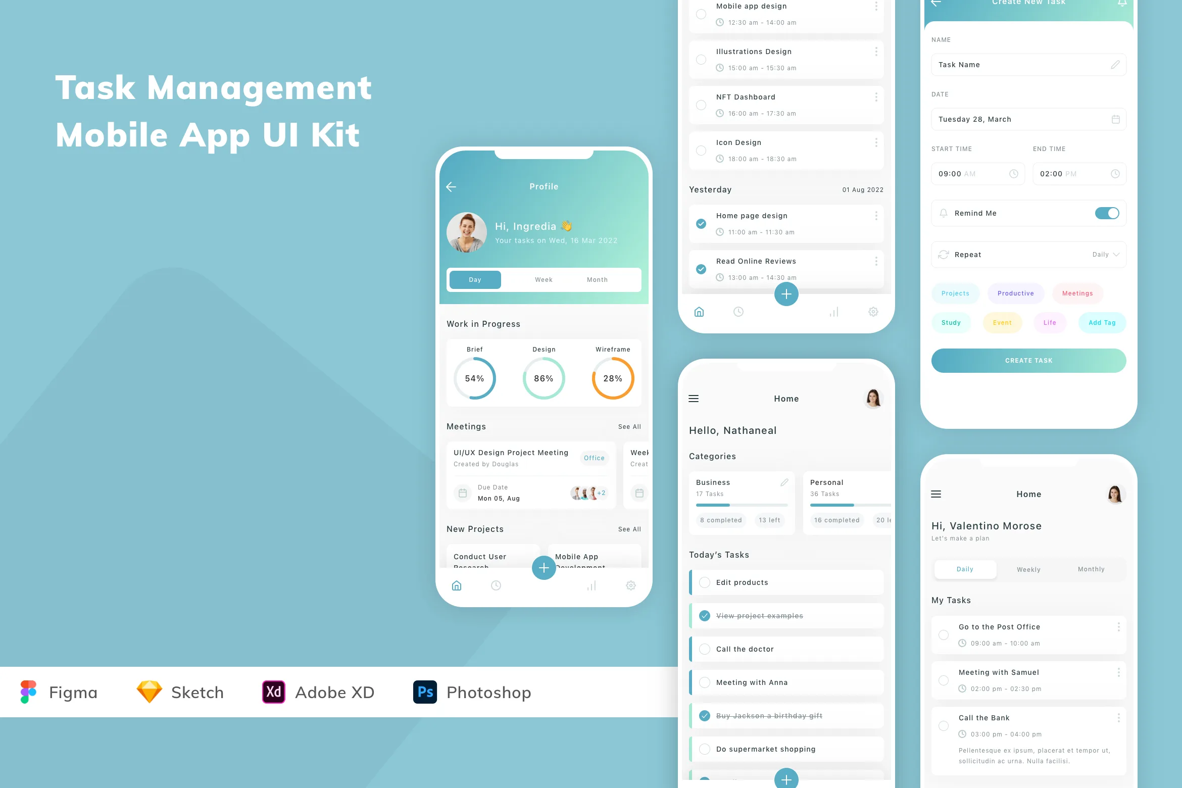 Task Management Mobile App UI Kit