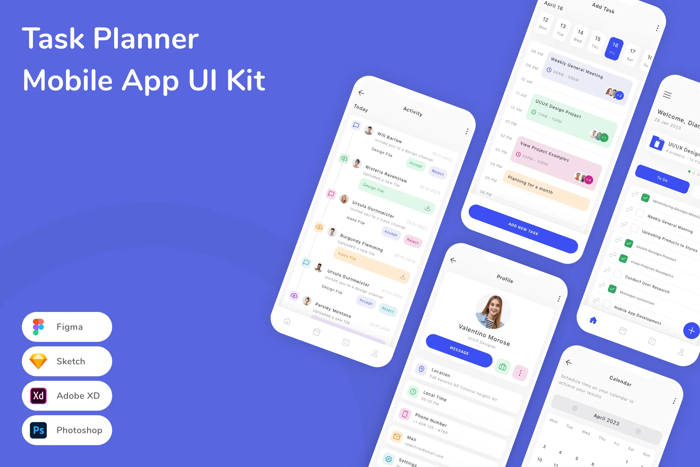 Task Planner Mobile App UI Kit