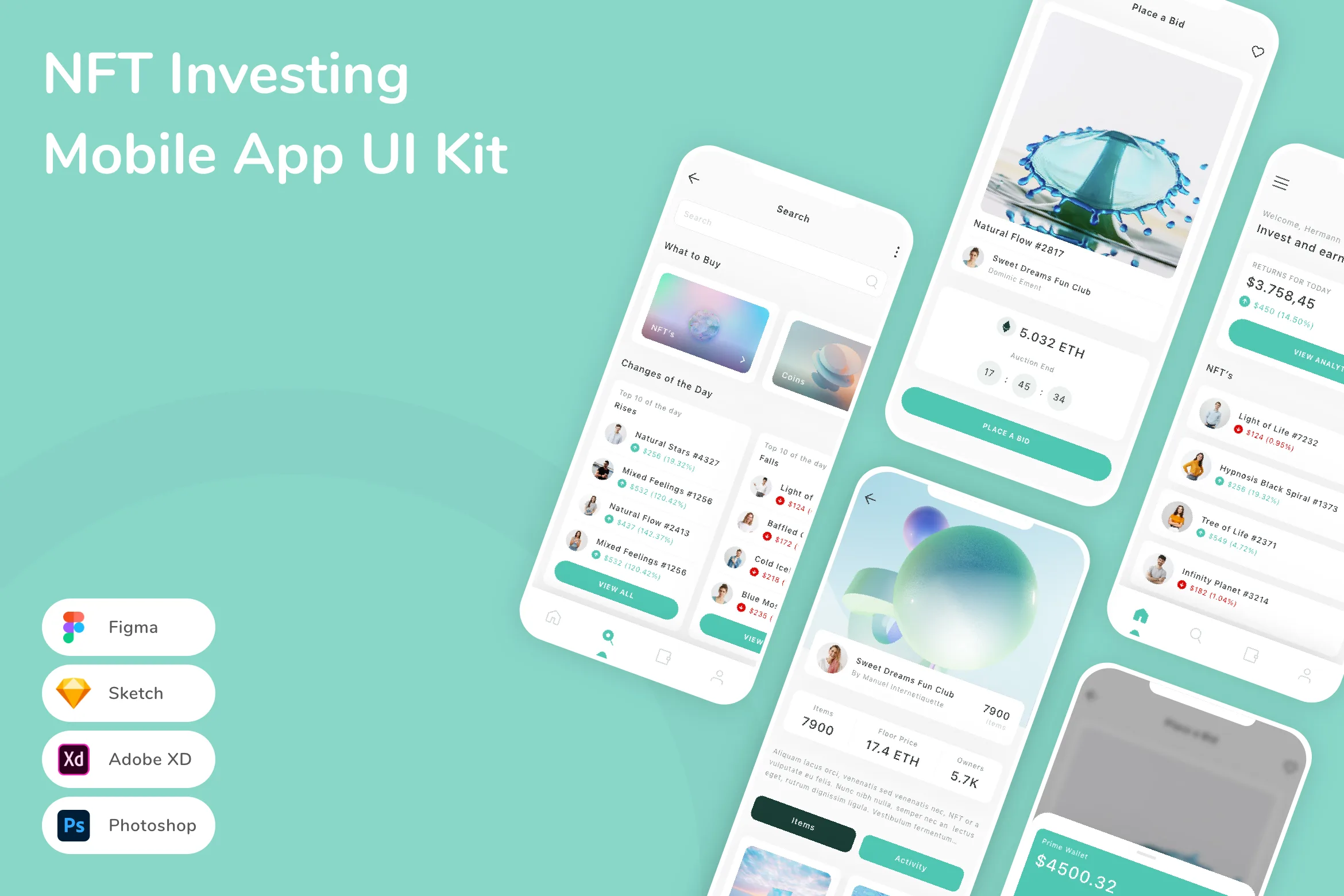 NFT Investing Mobile App UI Kit