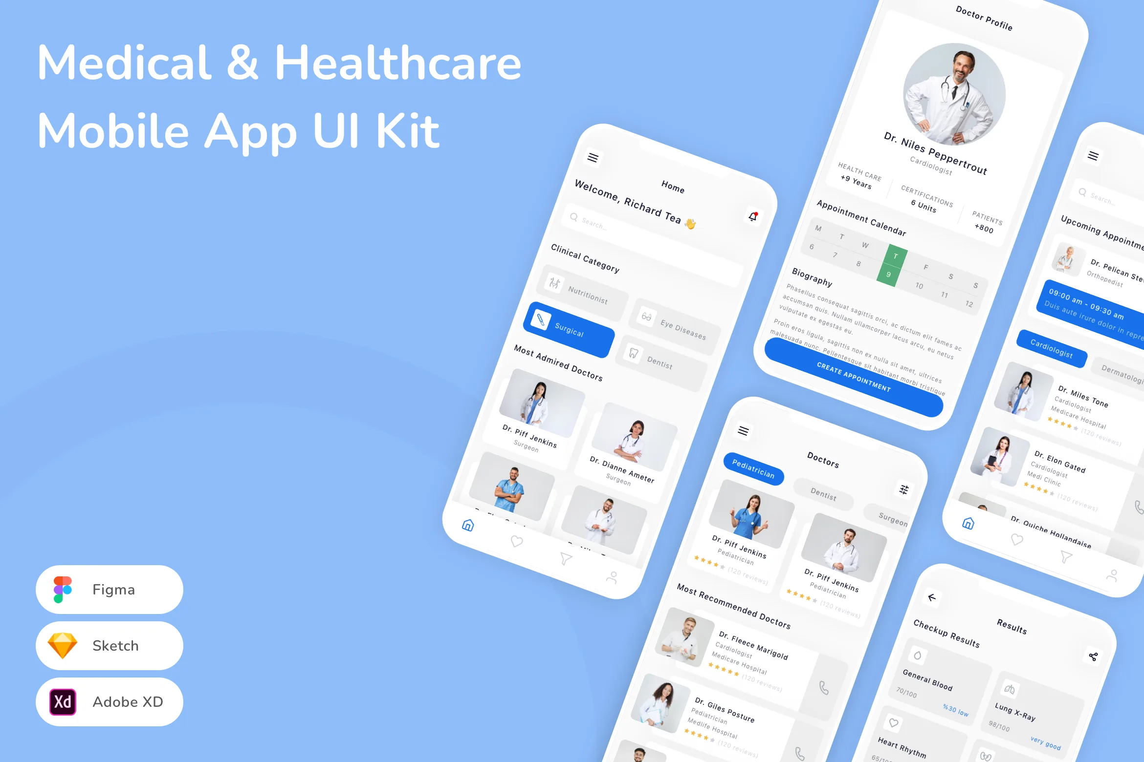 Medical & Healthcare Mobile App UI Kit