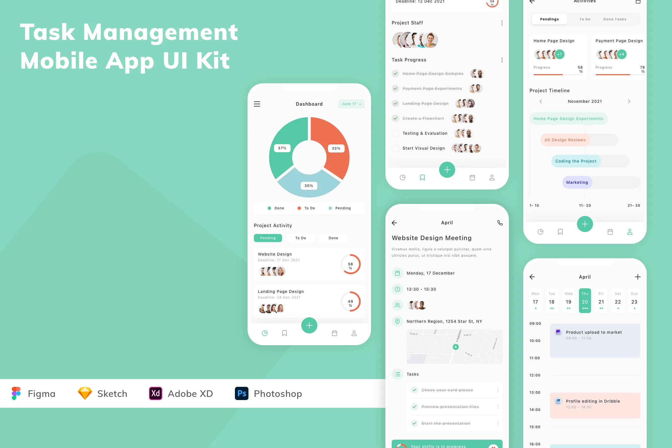 Task Management Mobile App UI Kit