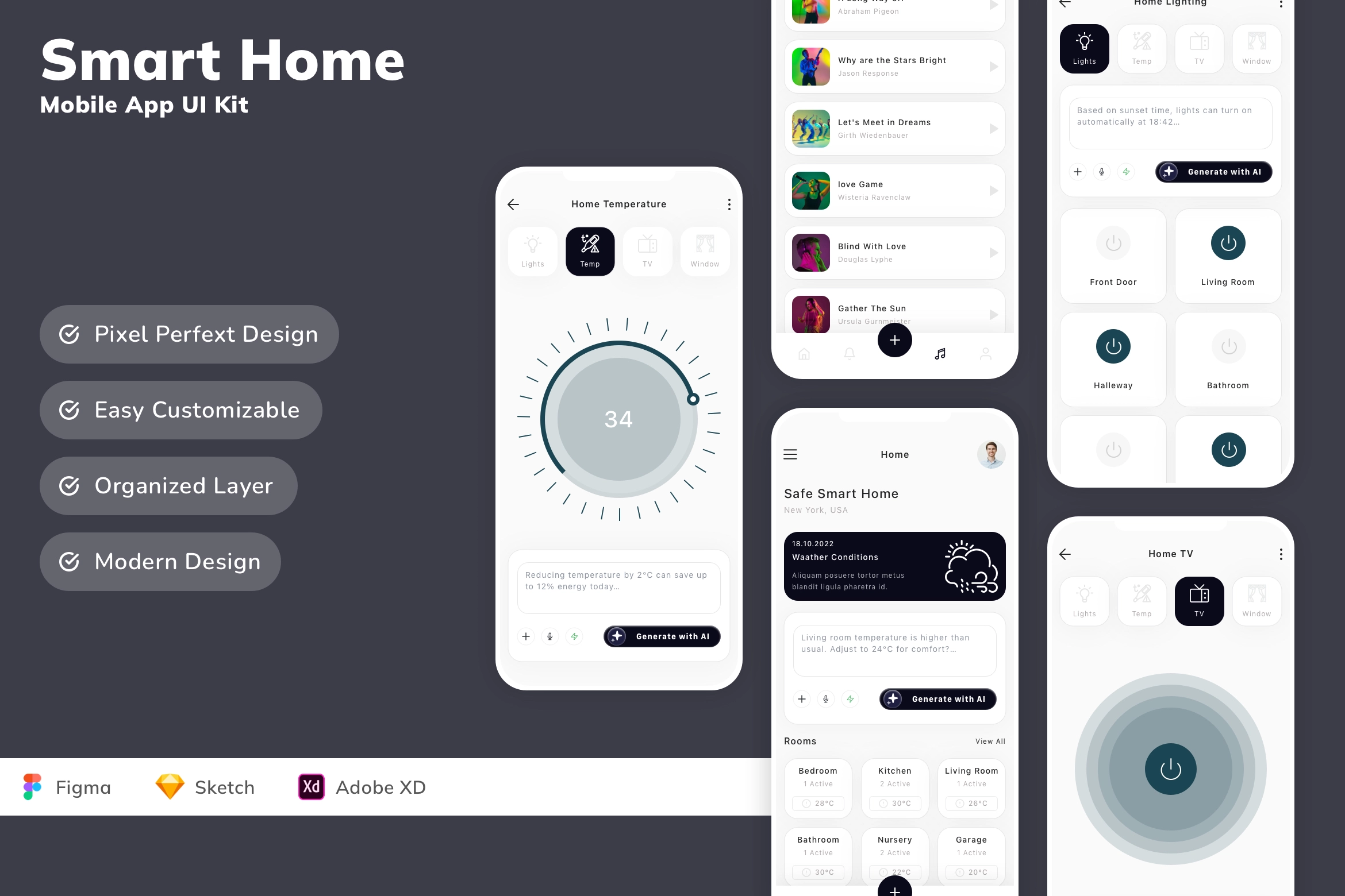 Smart Home Mobile App UI Kit