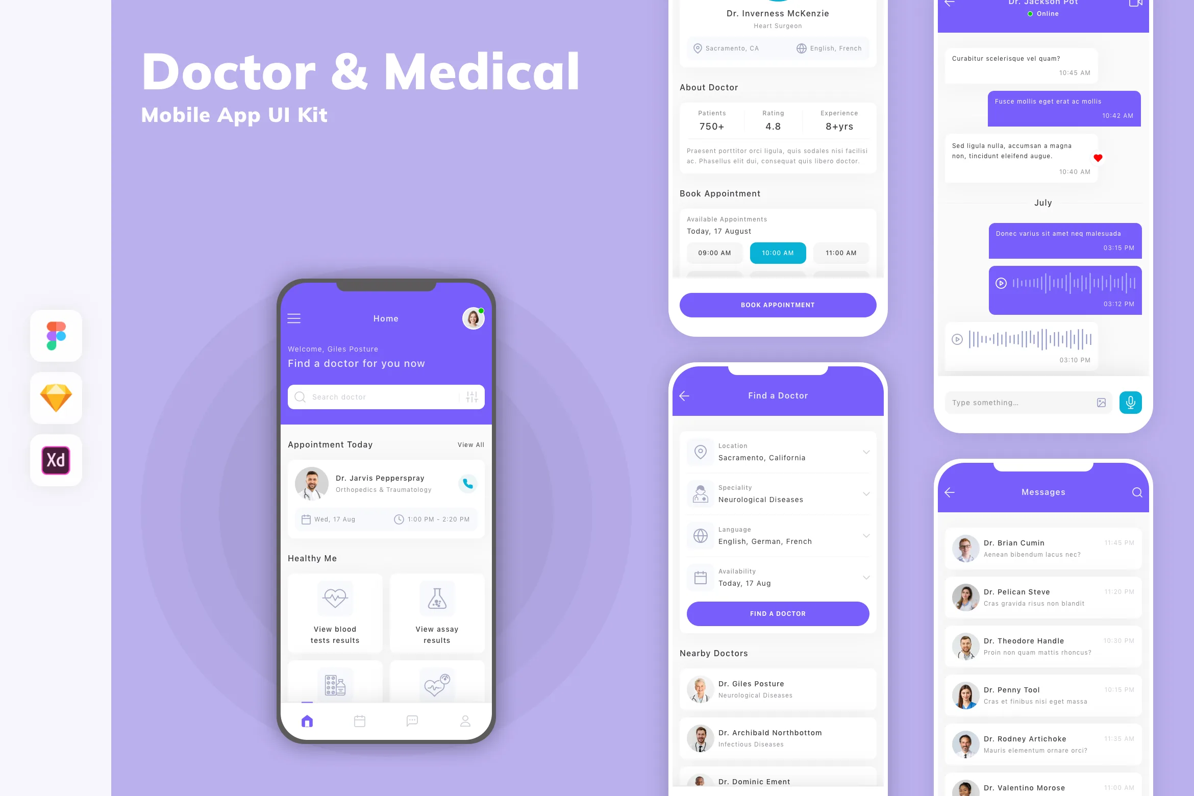Doctor & Medical Mobile App UI Kit