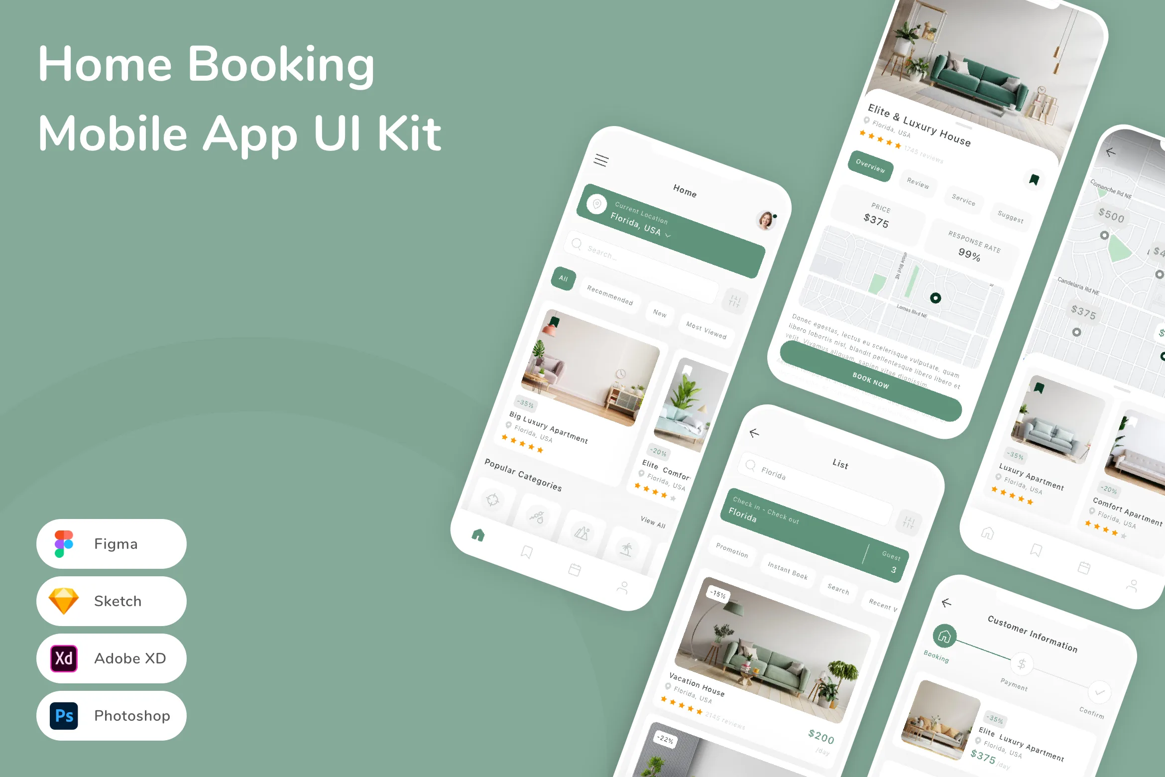 Home Booking Mobile App UI Kit