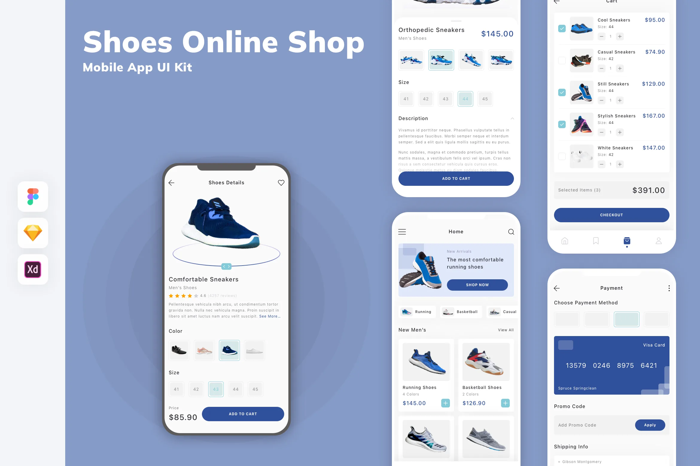Shoes Online Shop Mobile App UI Kit