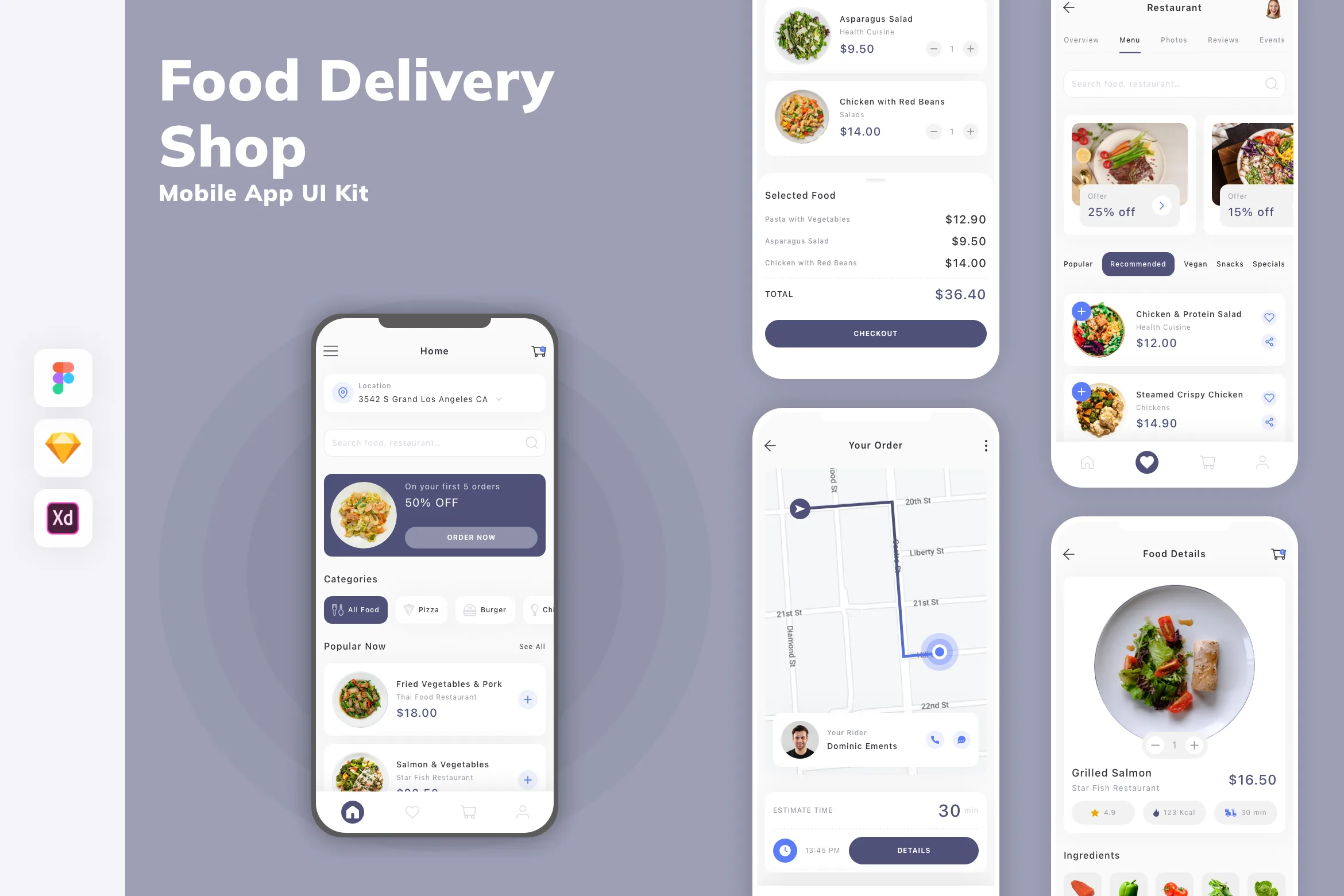 Food Delivery & Shop Mobile App UI Kit