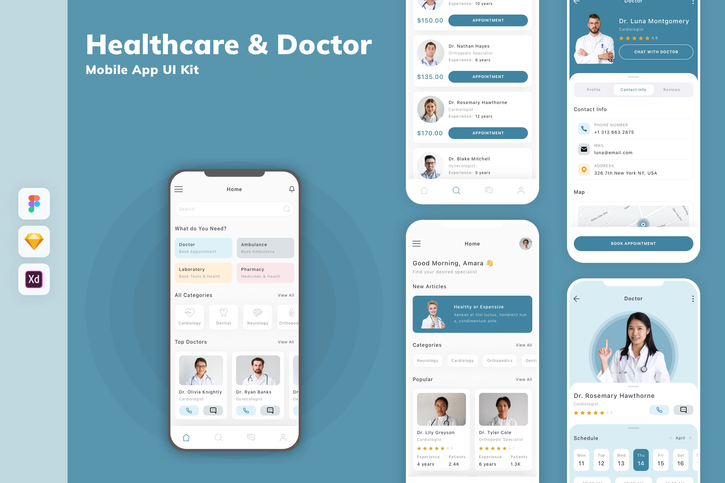 Healthcare & Doctor Mobile App UI Kit