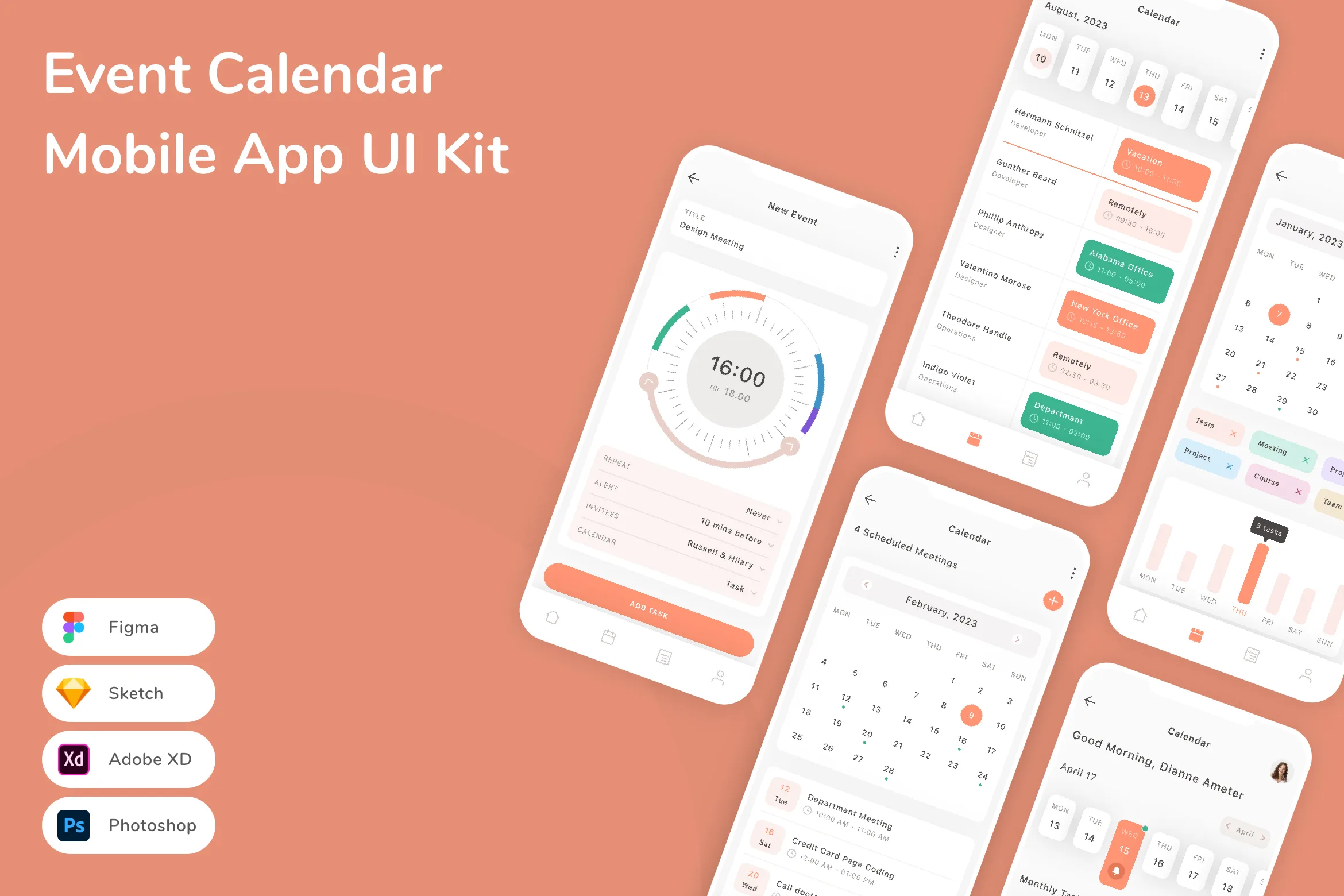 Event Calendar Mobile App UI Kit