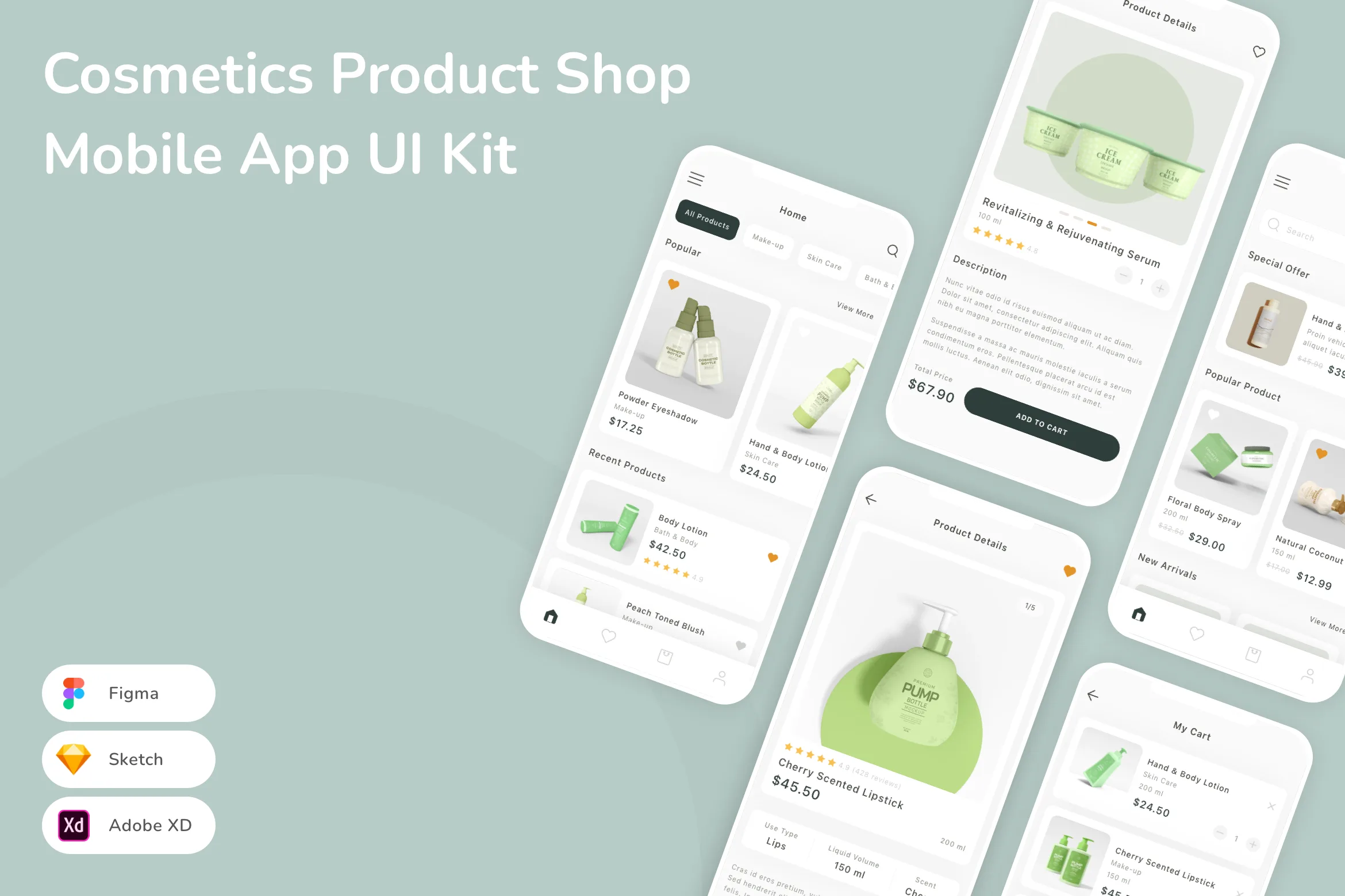 Cosmetics Product Shop Mobile App UI Kit