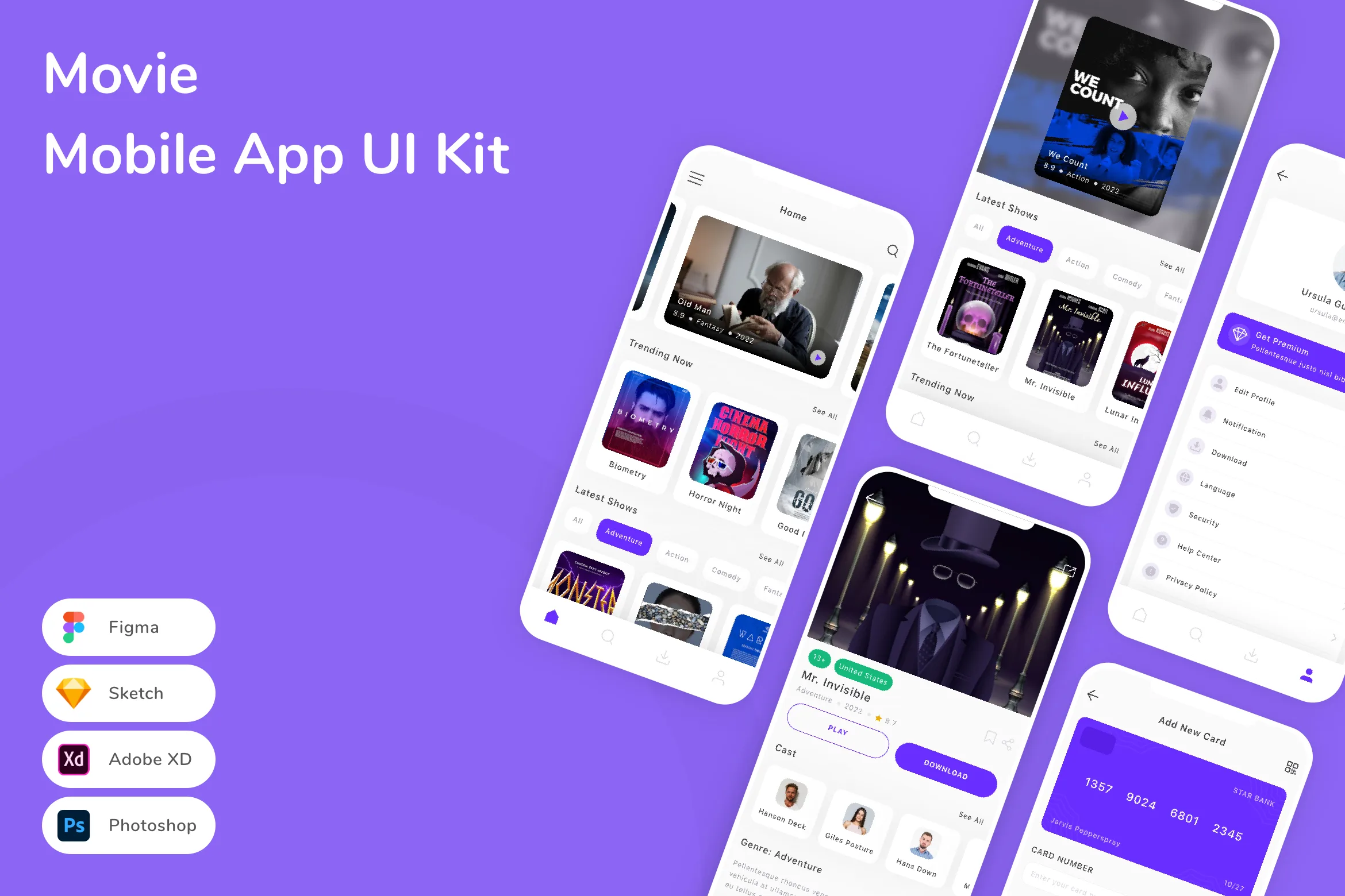 Movie Mobile App UI Kit