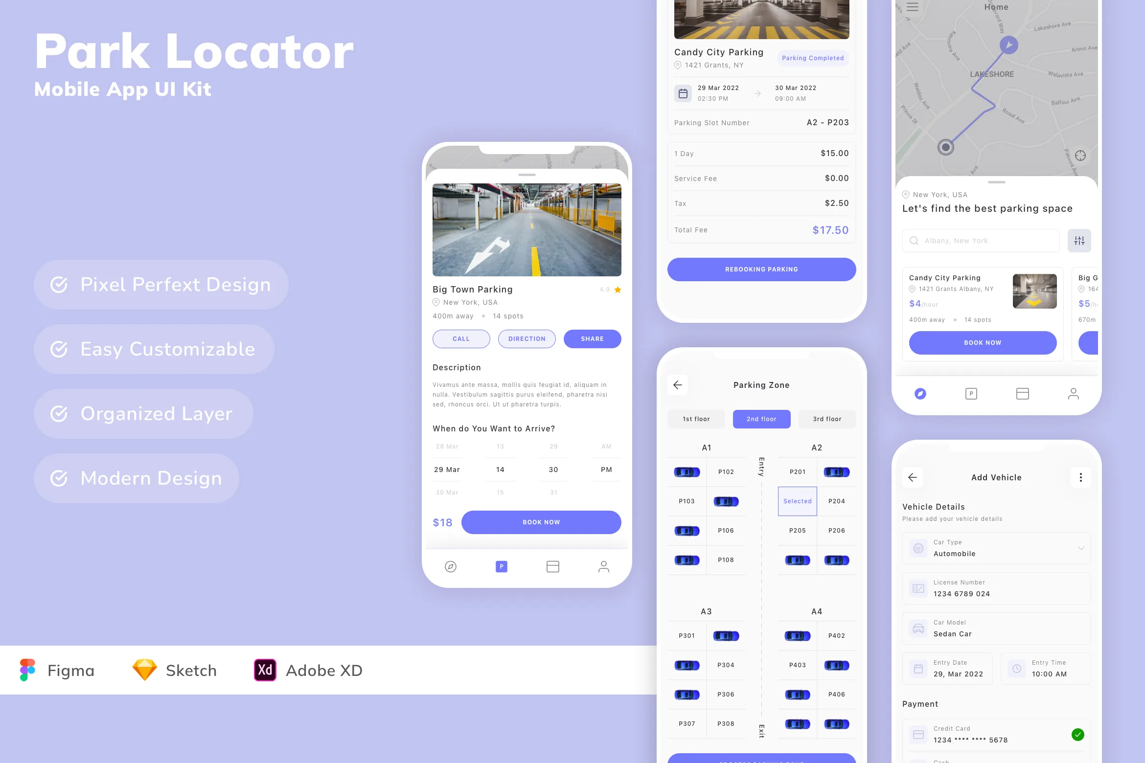 Park Locator Mobile App UI Kit