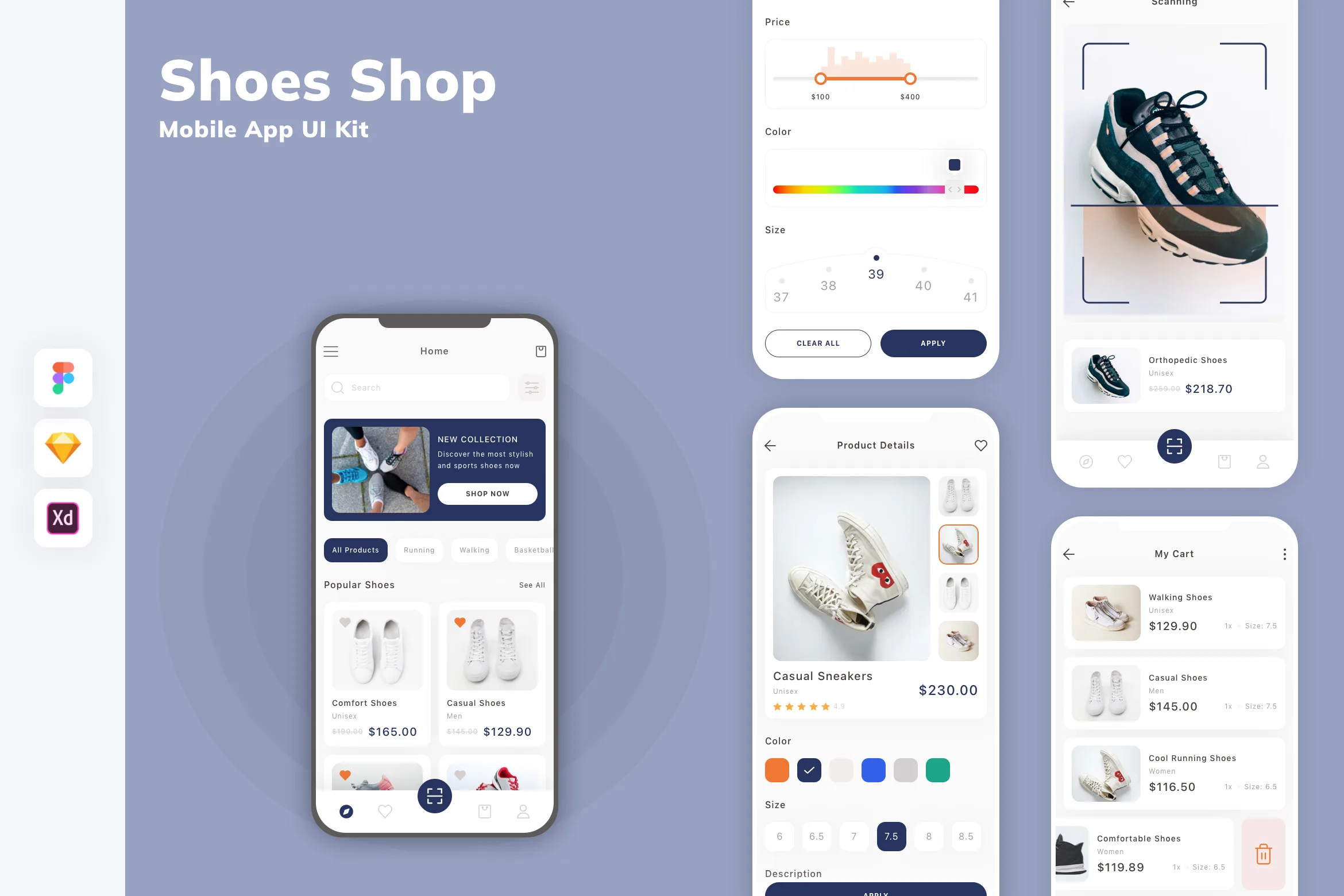 Shoes Shop Mobile App UI Kit