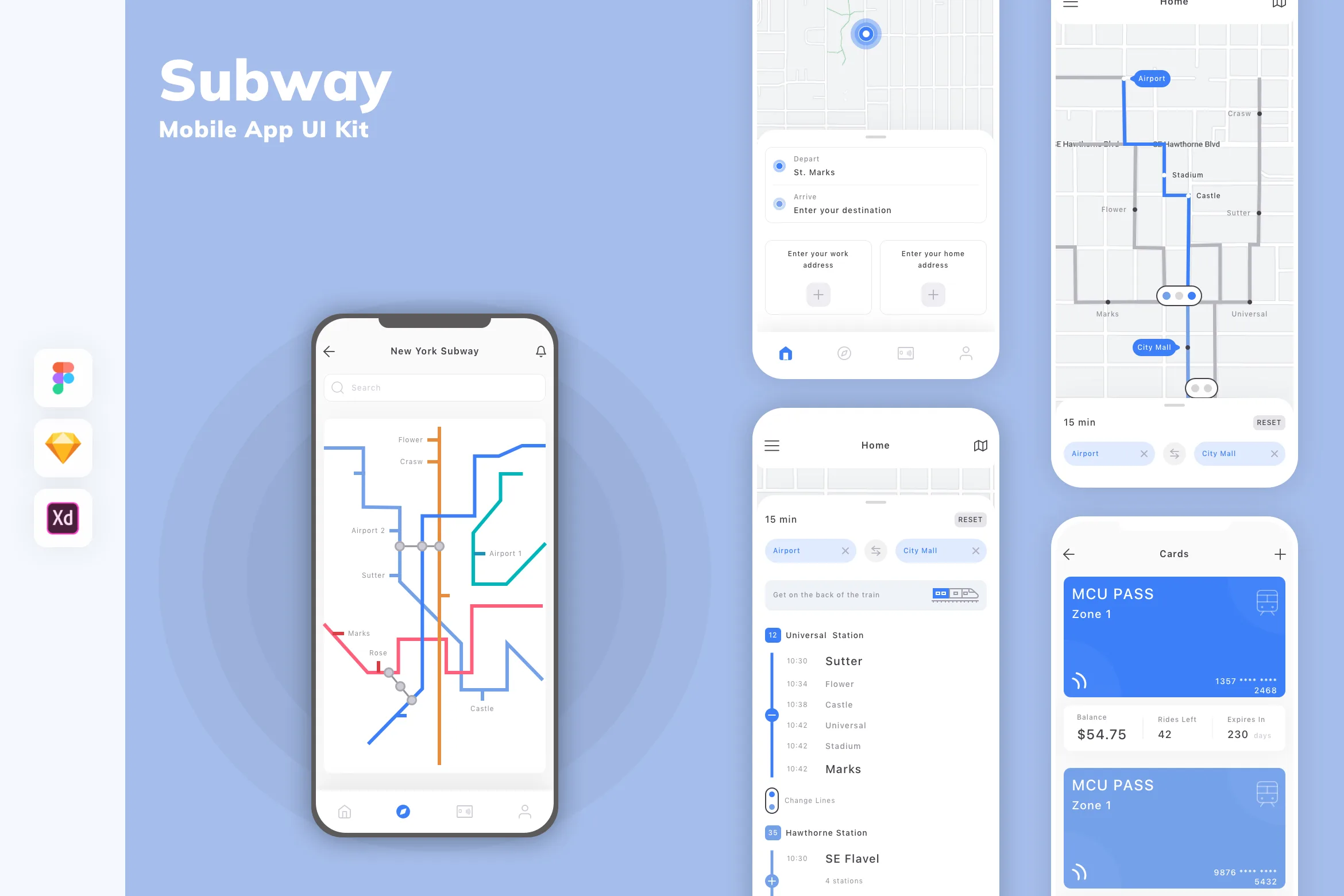 Subway Mobile App UI Kit