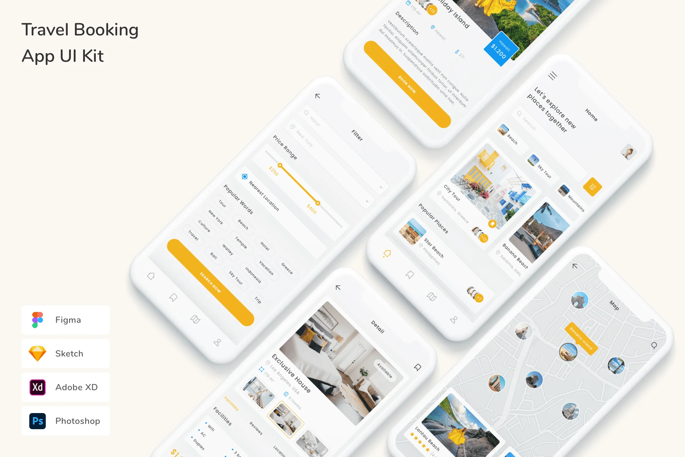 Travel Booking App UI Kit