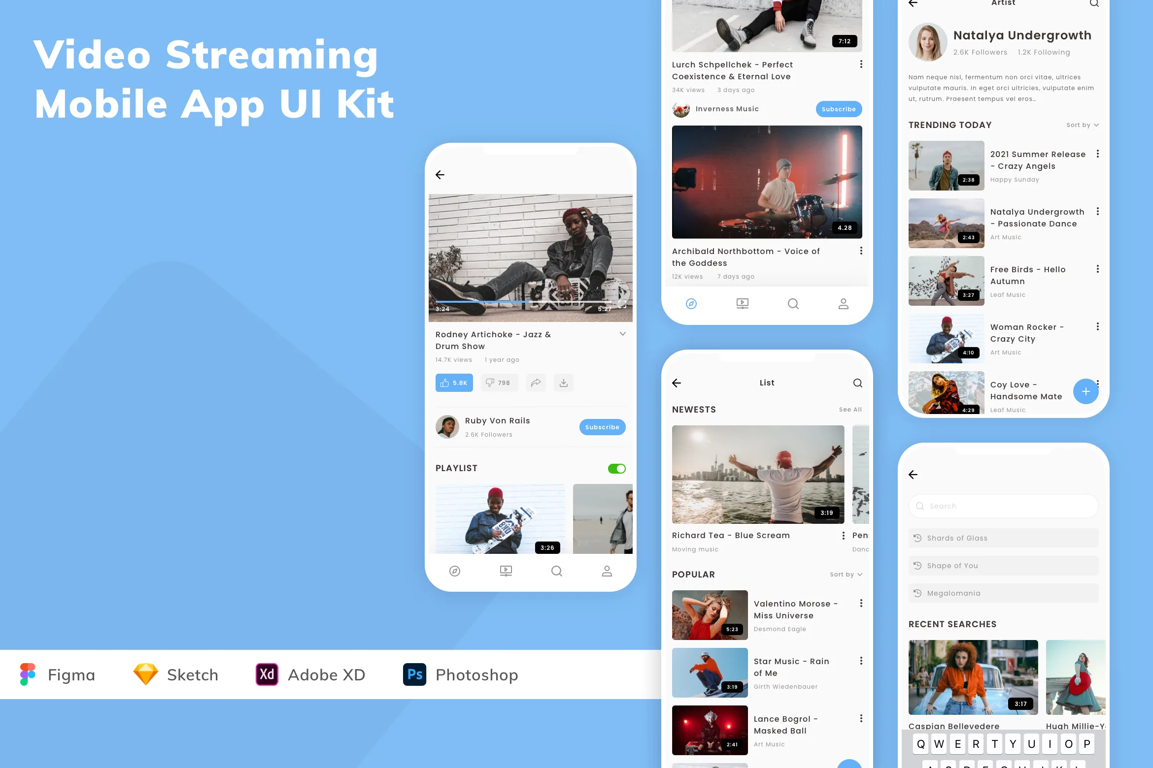 Video Streaming Mobile App UI Kit