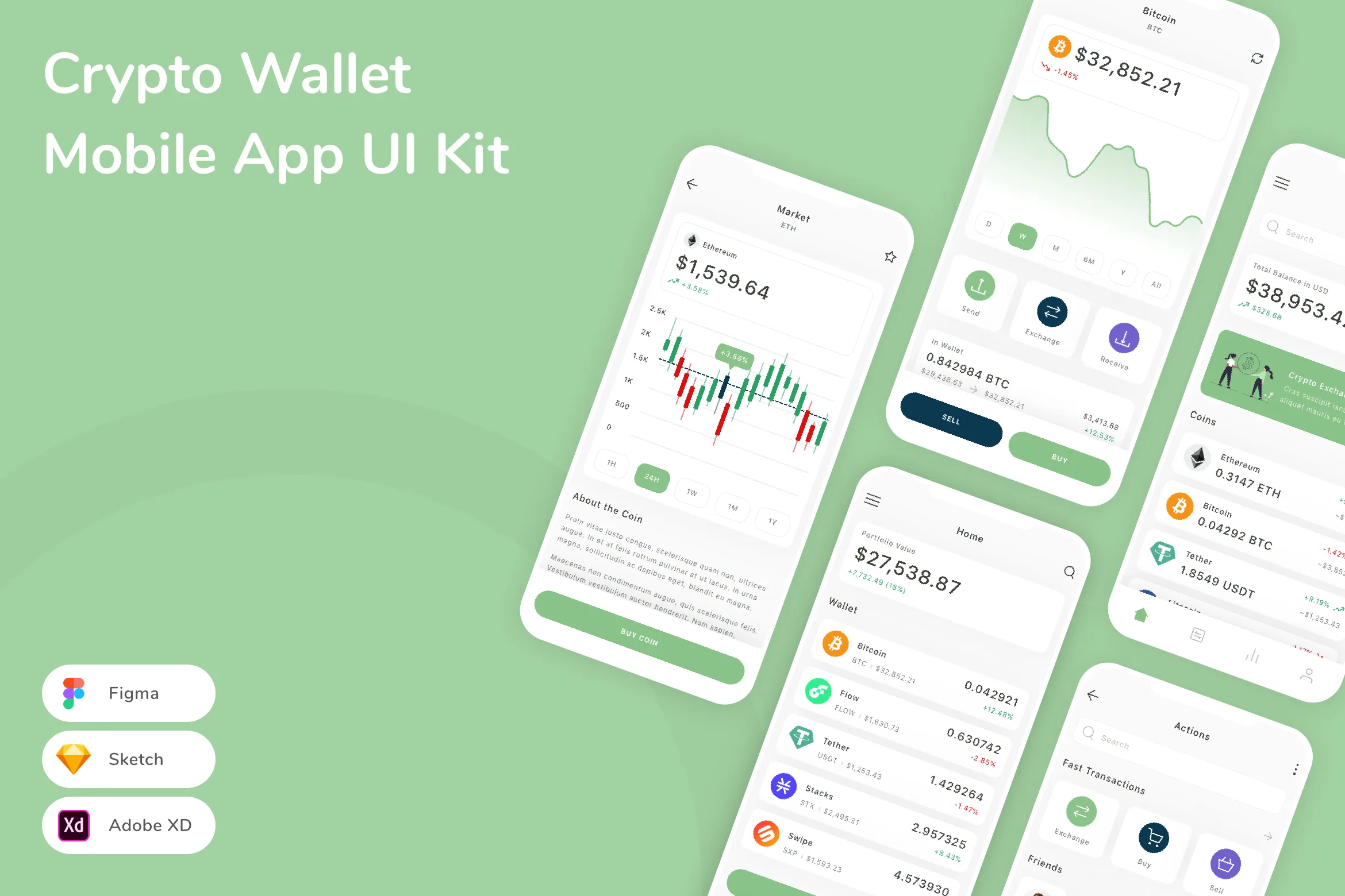 Crypto Wallet Mobile App UI Kit