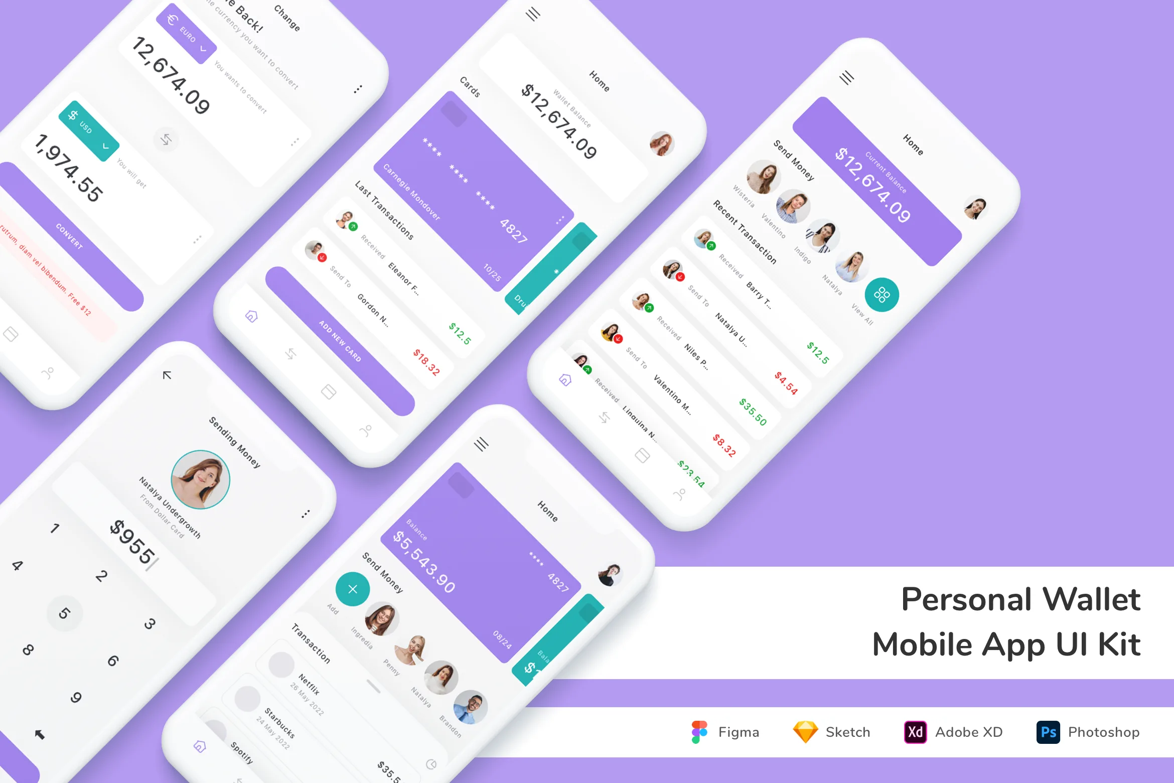 Personal Wallet Mobile App UI Kit