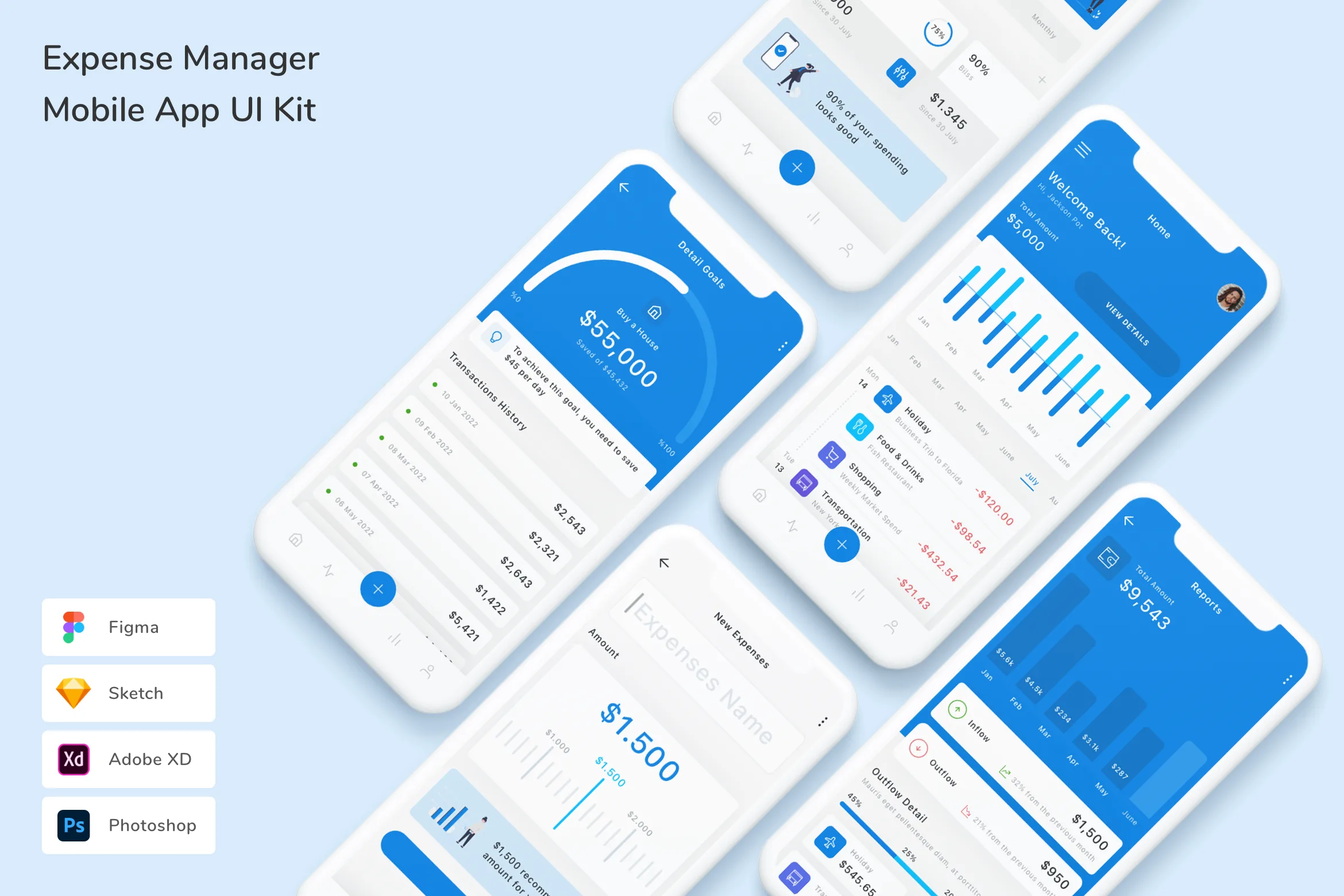 Expense Manager Mobile App UI Kit