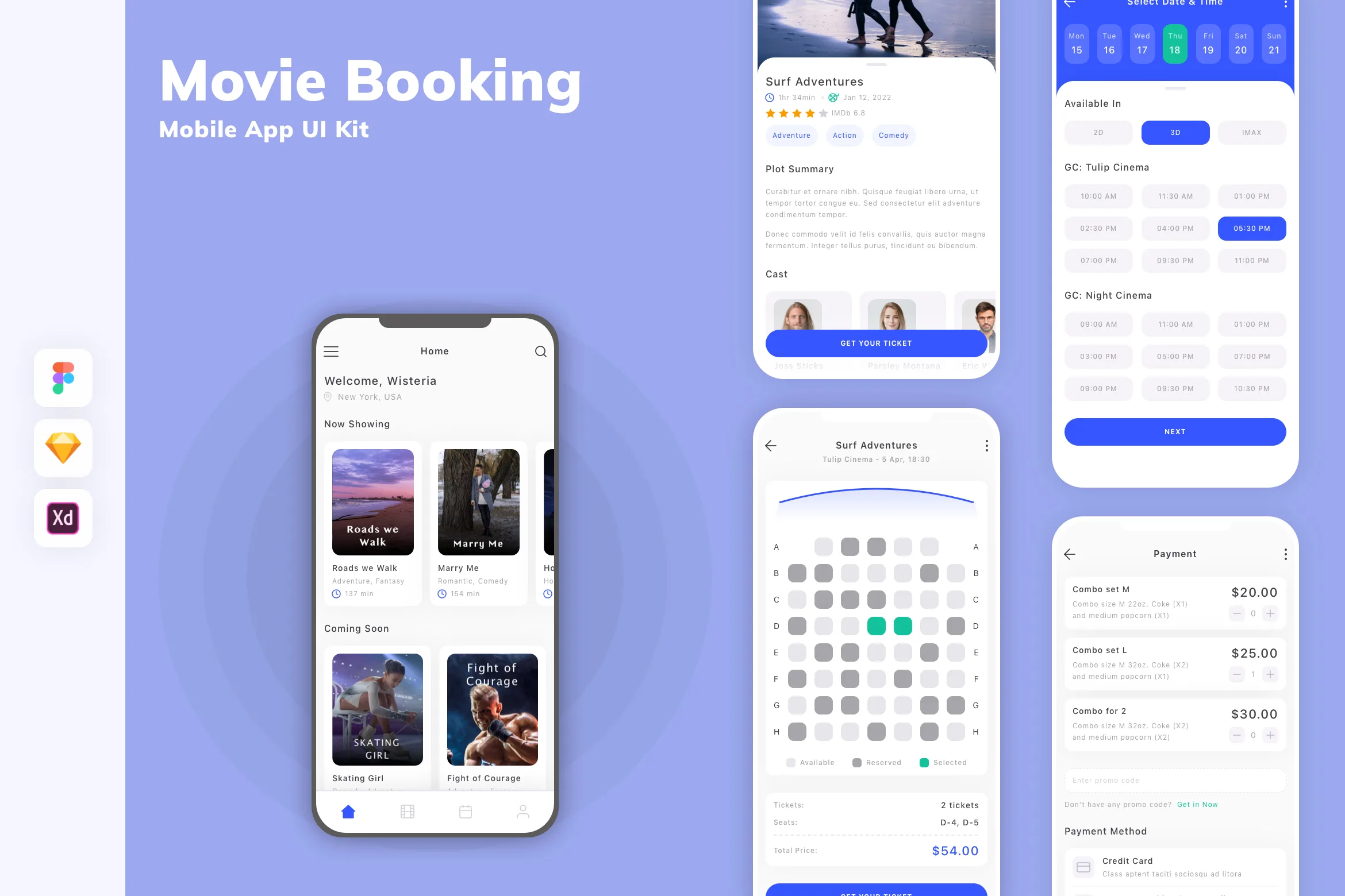 Movie Booking Mobile App UI Kit