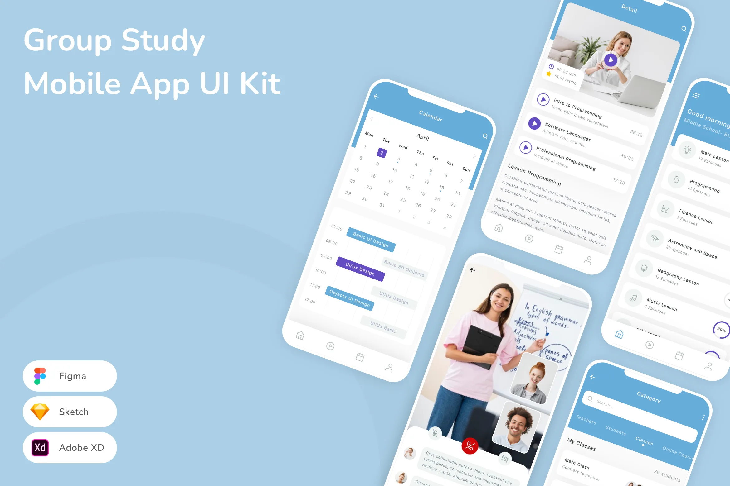 Group Study Mobile App UI Kit