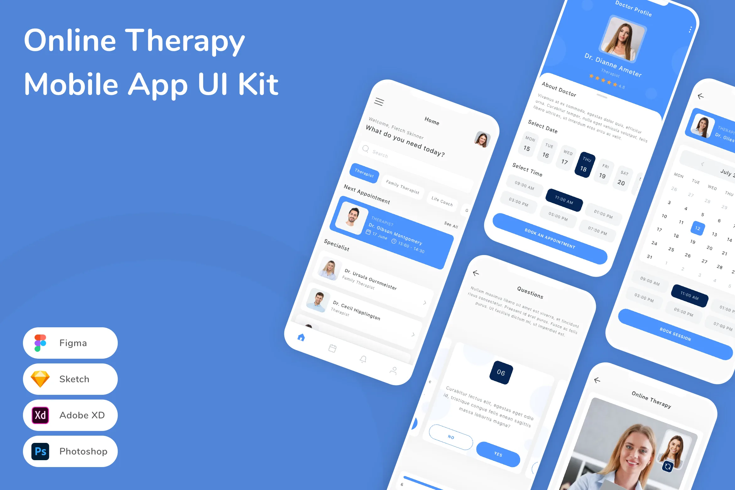 Online Therapy Mobile App UI Kit