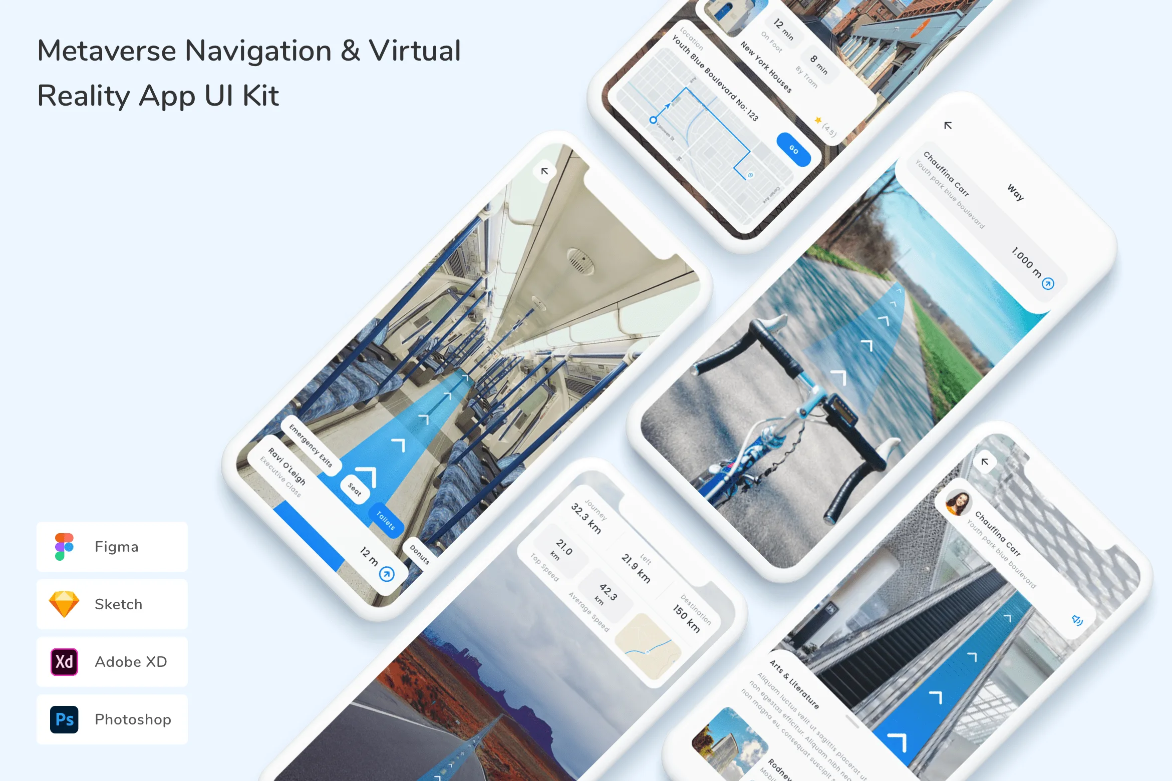 Metaverse Navigation & Virtual Reality App UI Kit