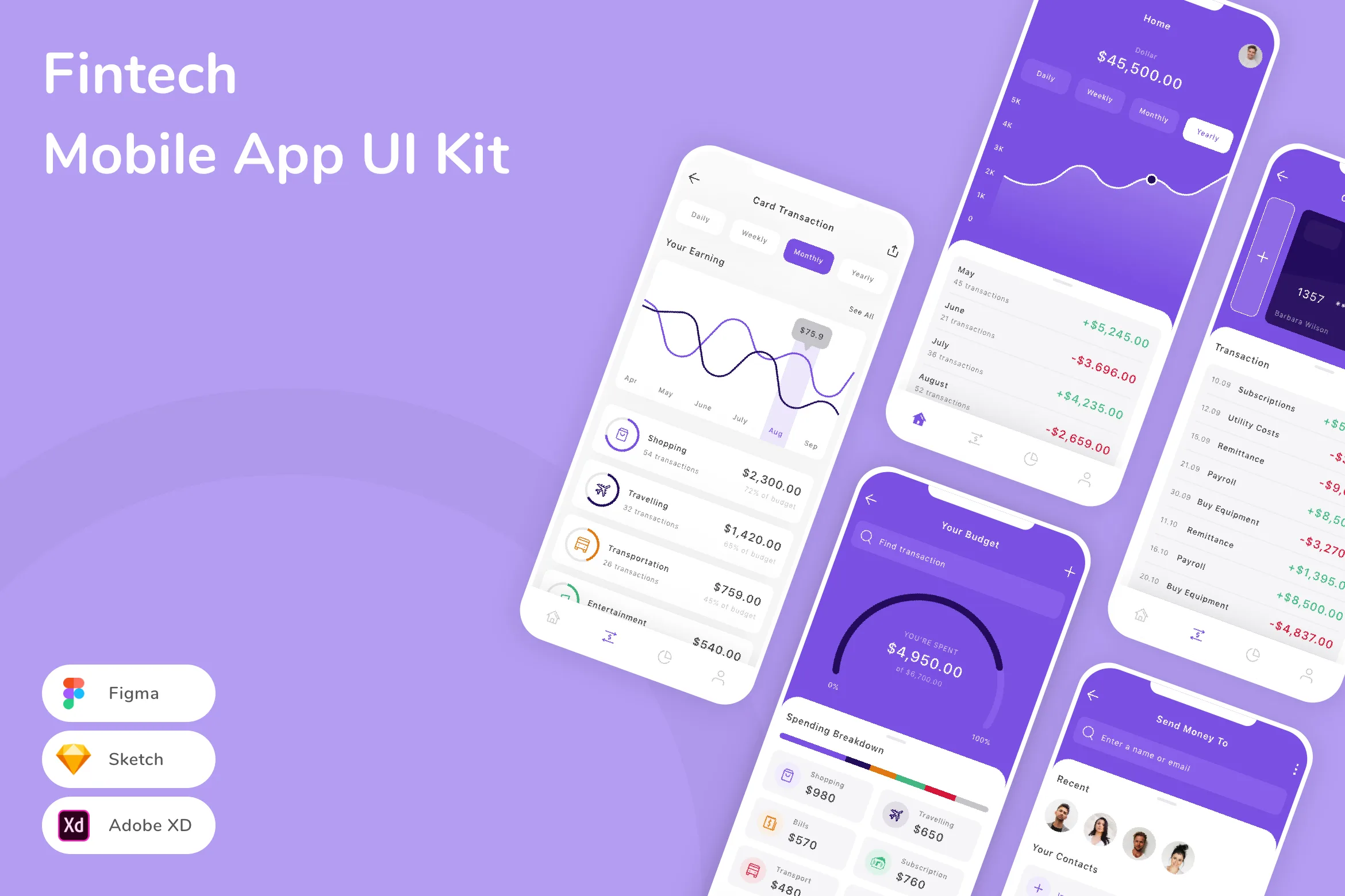 Fintech Mobile App UI Kit