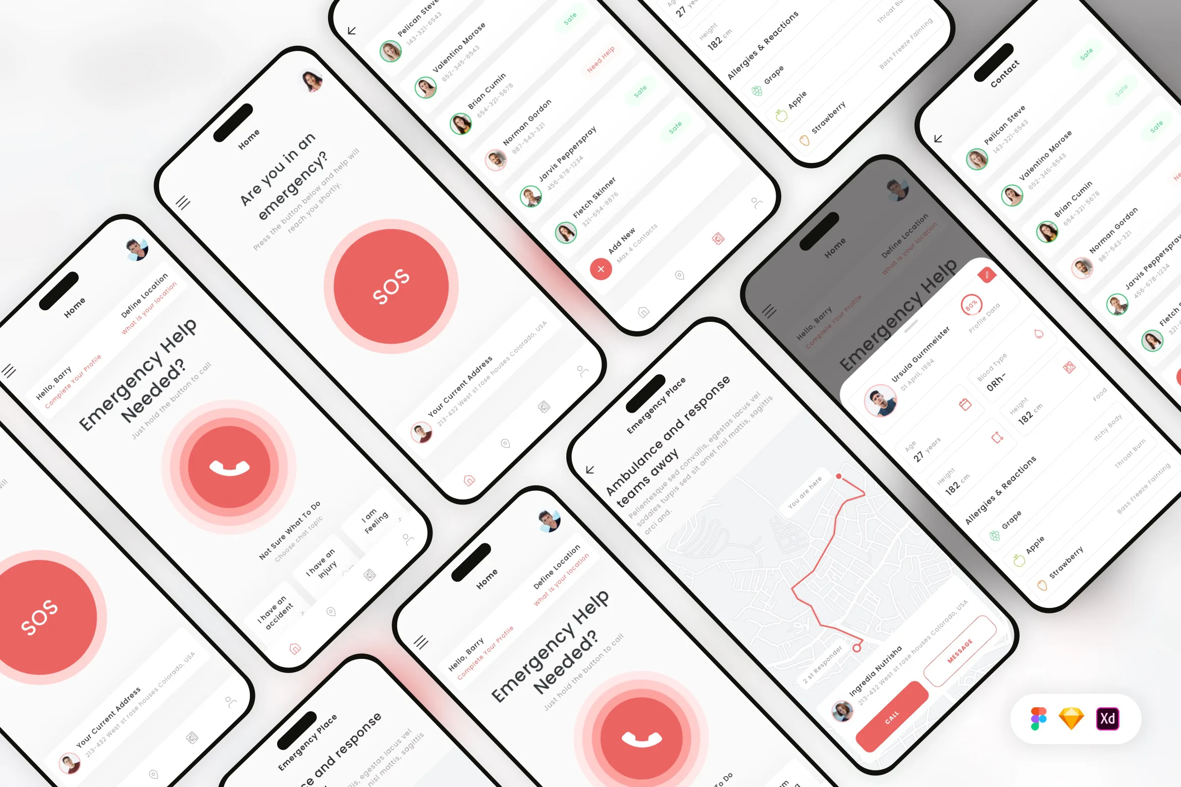 Emergency & SOS Call Mobile App UI Kit