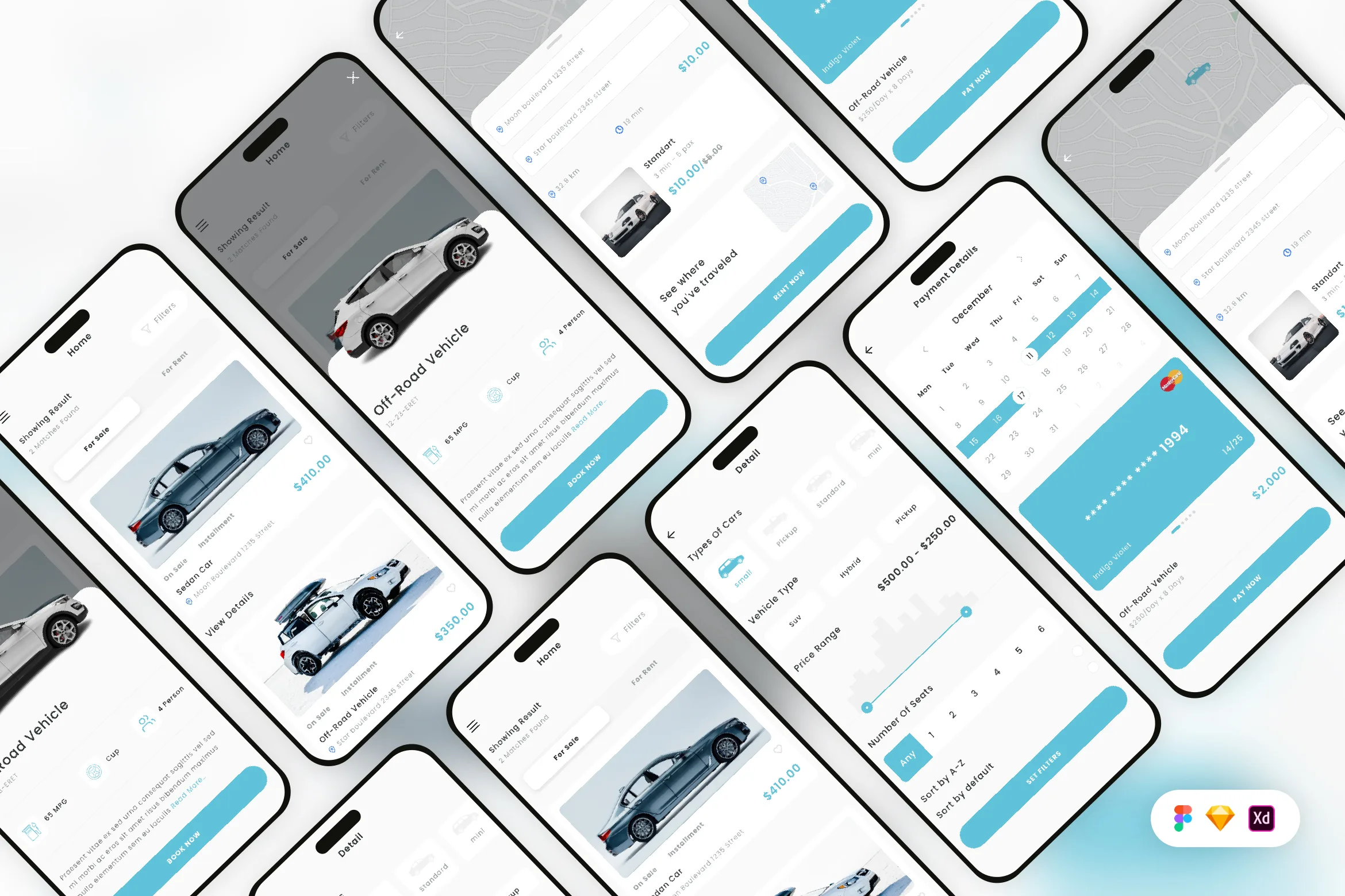 Car Rental Mobile App UI Kit