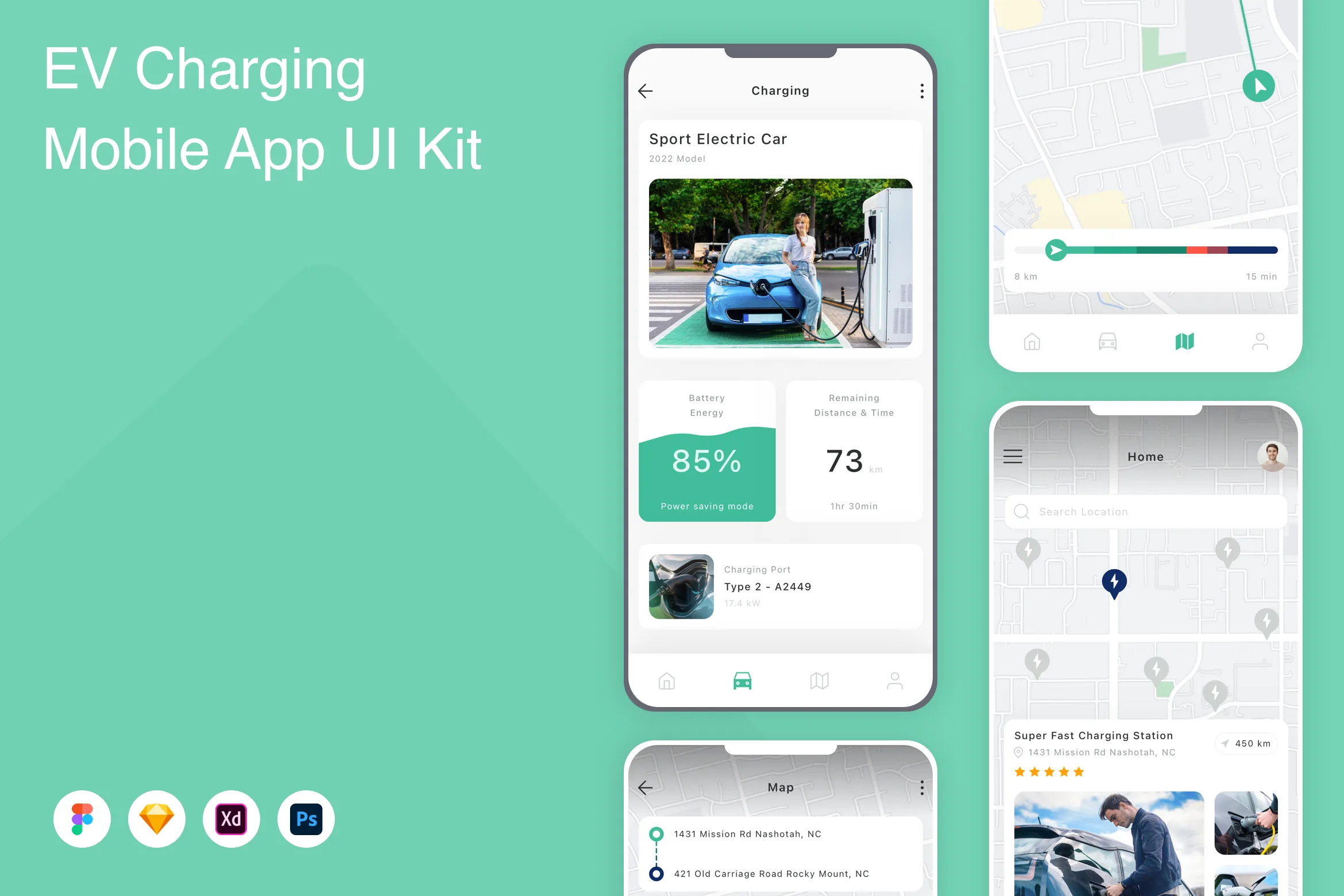 EV Charging Mobile App UI Kit