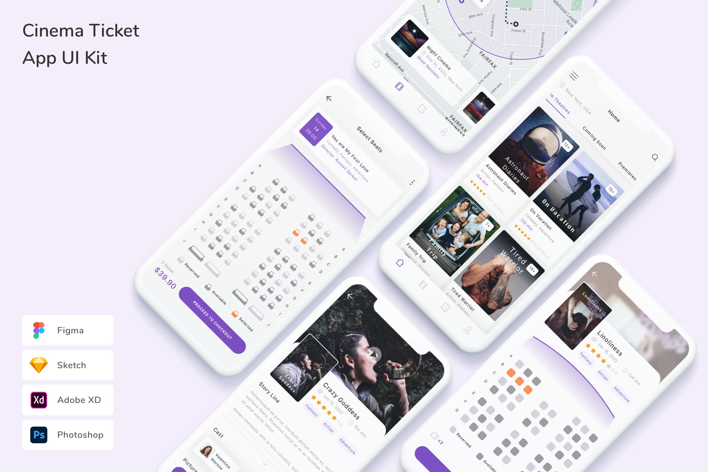 Cinema Ticket App UI Kit