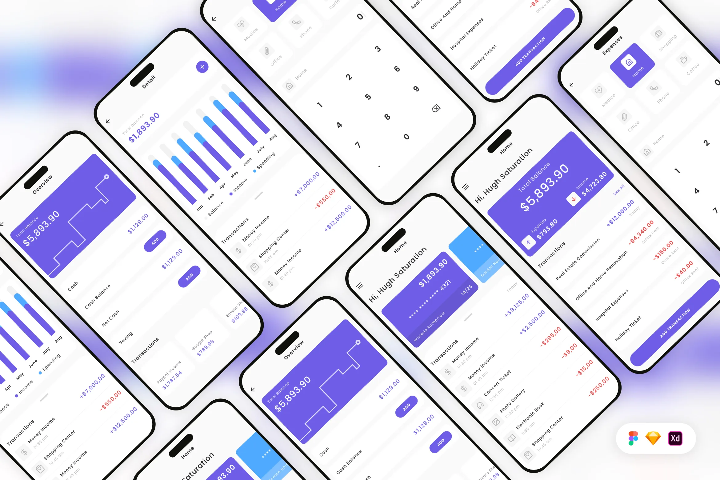 Money Management Mobile App UI Kit