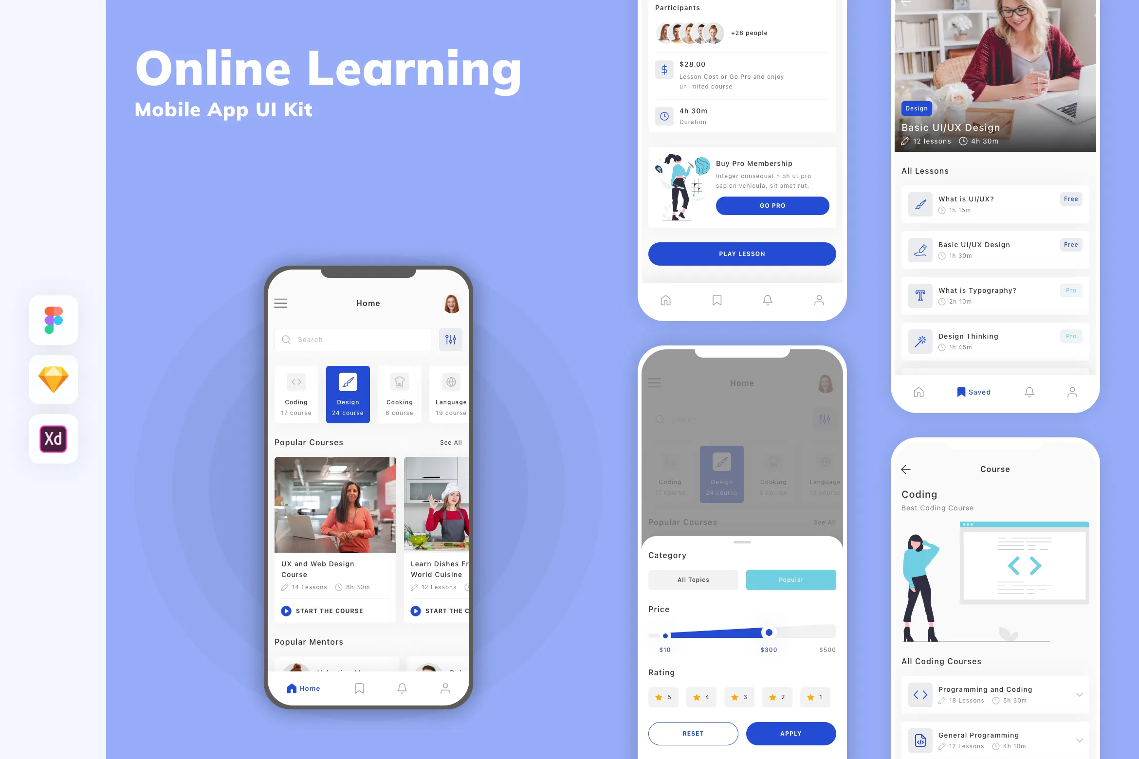 Online Learning Mobile App UI Kit