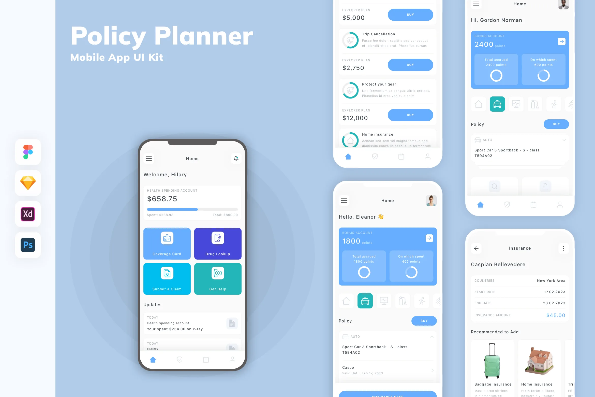 Policy Planner Mobile App UI Kit