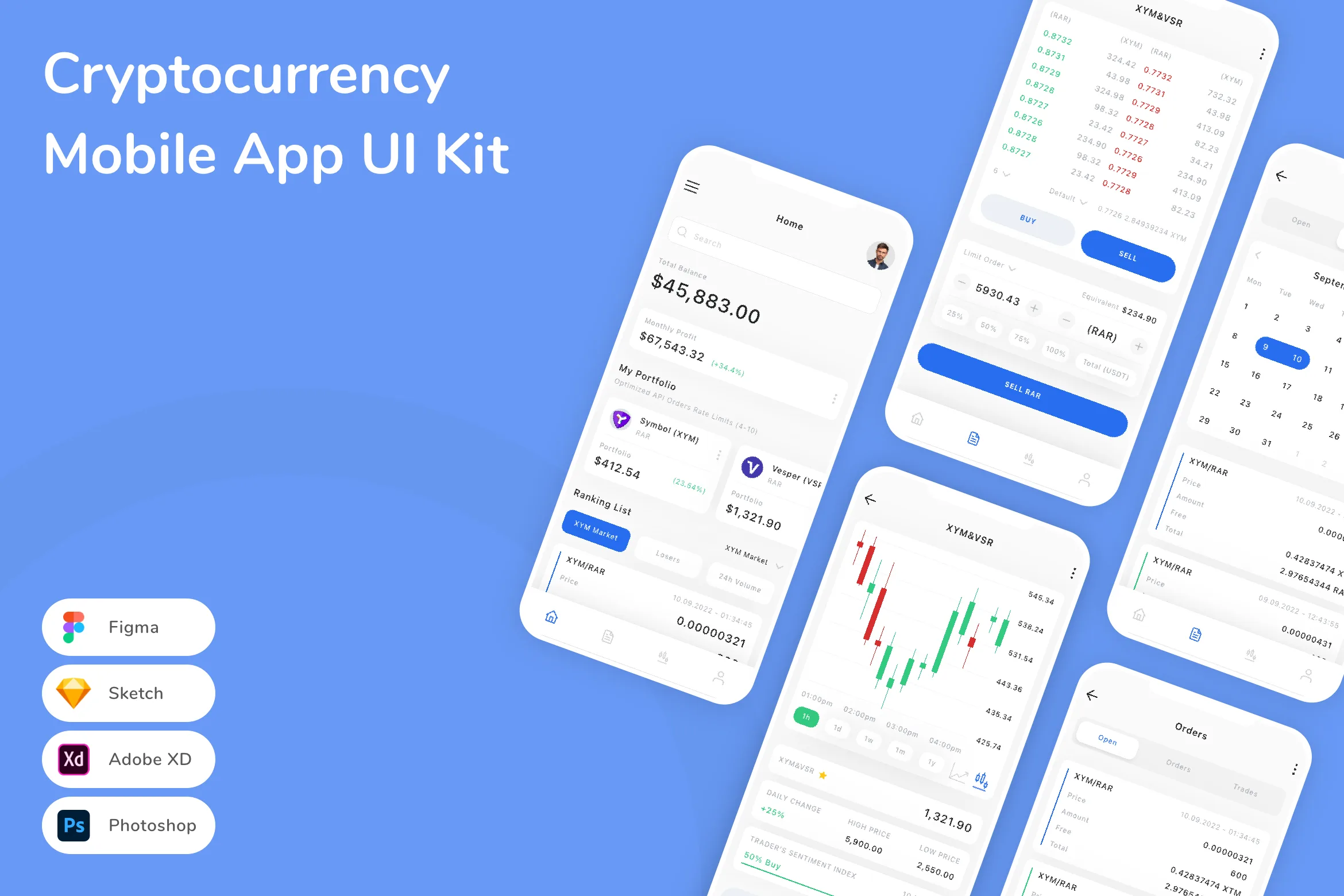 Cryptocurrency Mobile App UI Kit