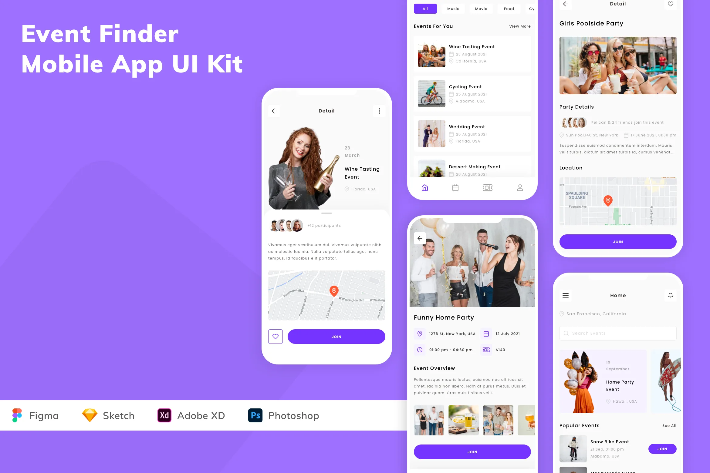 Event Finder Mobile App UI Kit